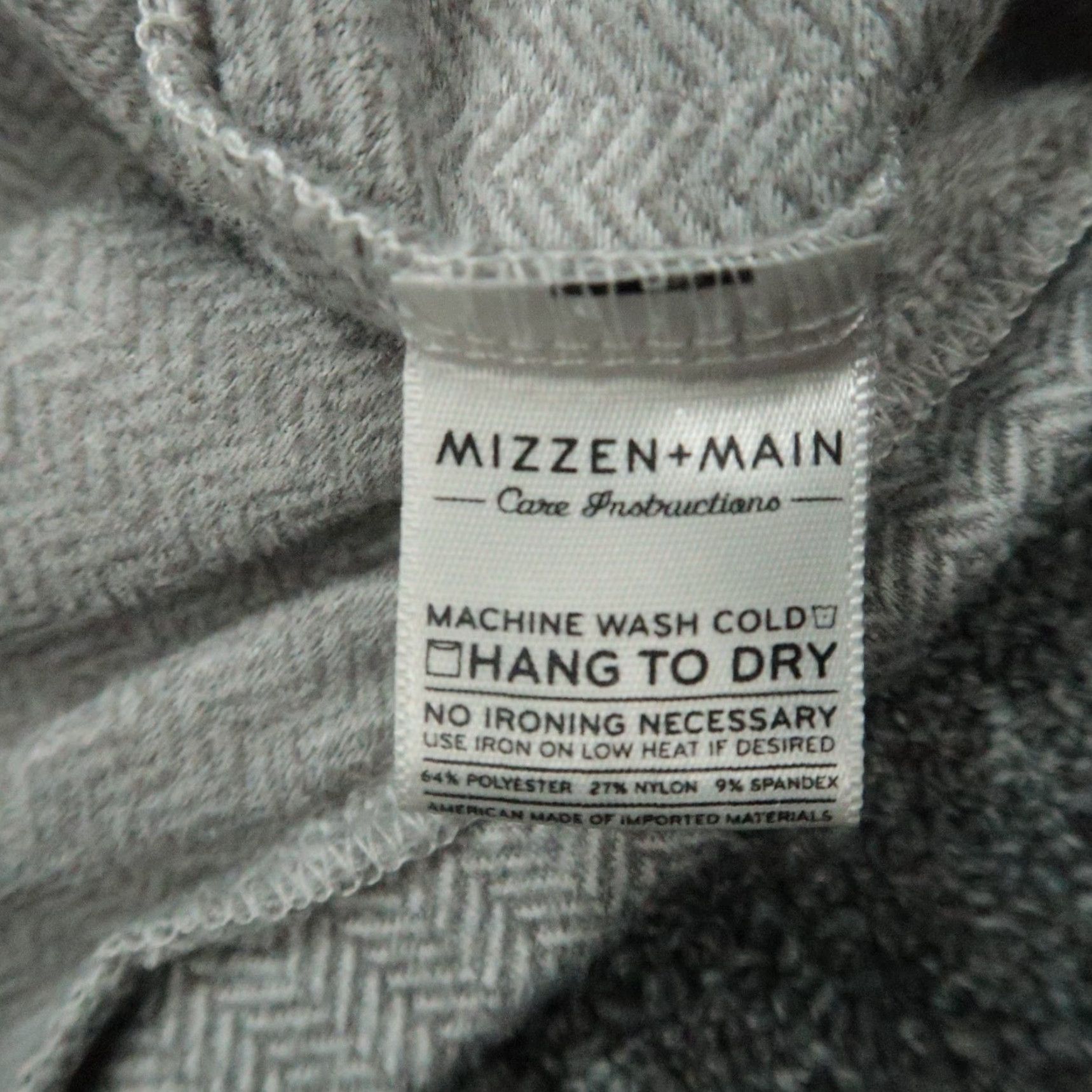 Mizzen+Main Mizzen Main Sweater Mens 2XL Gray Trim Fit Herringbone Pullover V Neck XXL Size US XXL / EU 58 / 5 - 5 Thumbnail