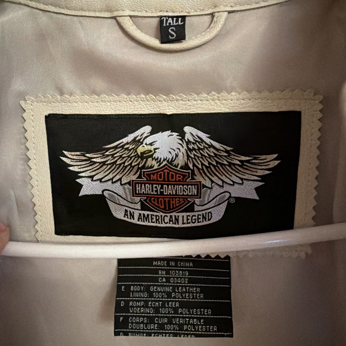 Harley Davidson Harley Davidson Ivory Motorcycle Eagle Leather Jacket Size S / US 4 / IT 40 - 3 Thumbnail