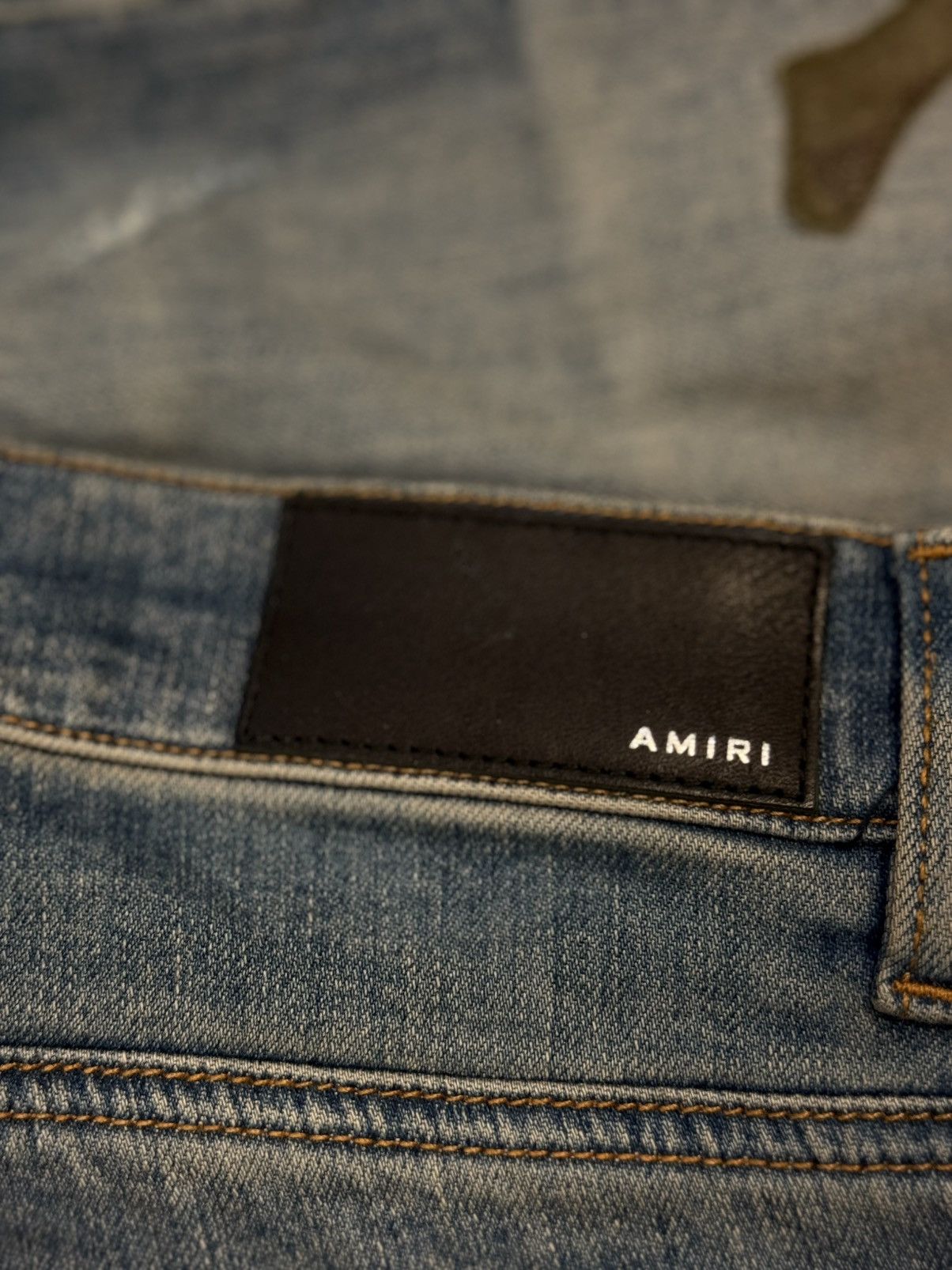 Amiri Amiri Jeans “Bones” Blue Pants Green Patch Rare Size 36 🧼 Size US 36 / EU 52 - 9 Thumbnail