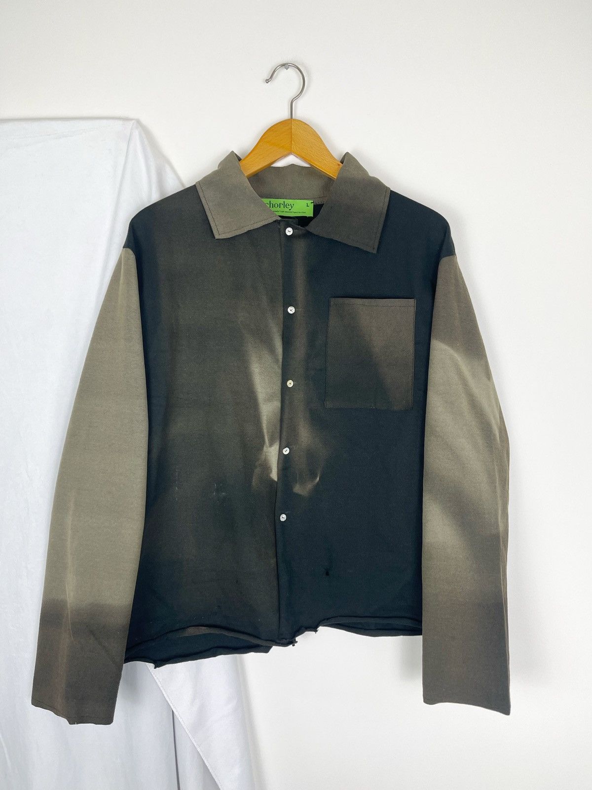 Chorley Insane Chorley Sun Faded Ribbed Knit Button Up Shirt Cotton Size US L / EU 52-54 / 3 - 1 Thumbnail