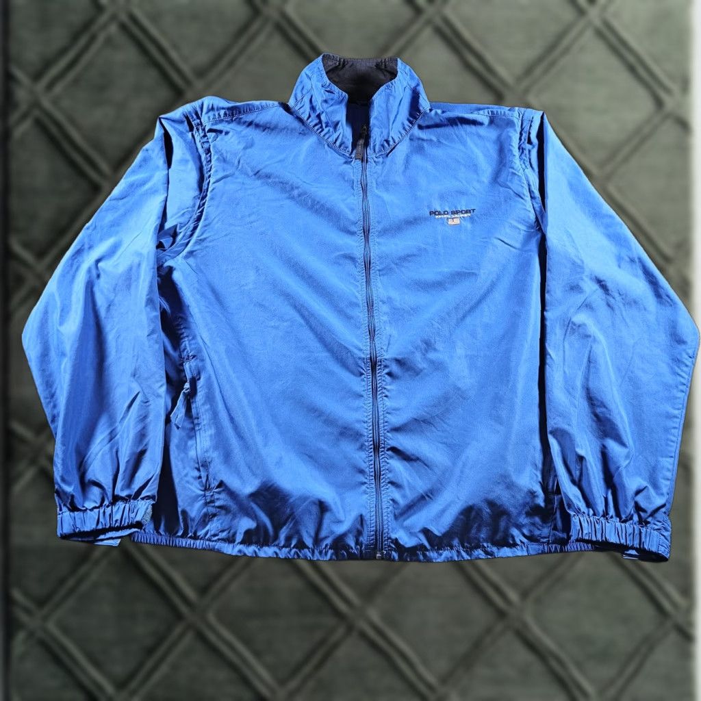 Polo Ralph Lauren VINTAGE Polo Sport Ralph Lauren Jacket Mens XL Blue Windbreaker USA Flag 90s Size US XL / EU 56 / 4 - 1 Thumbnail