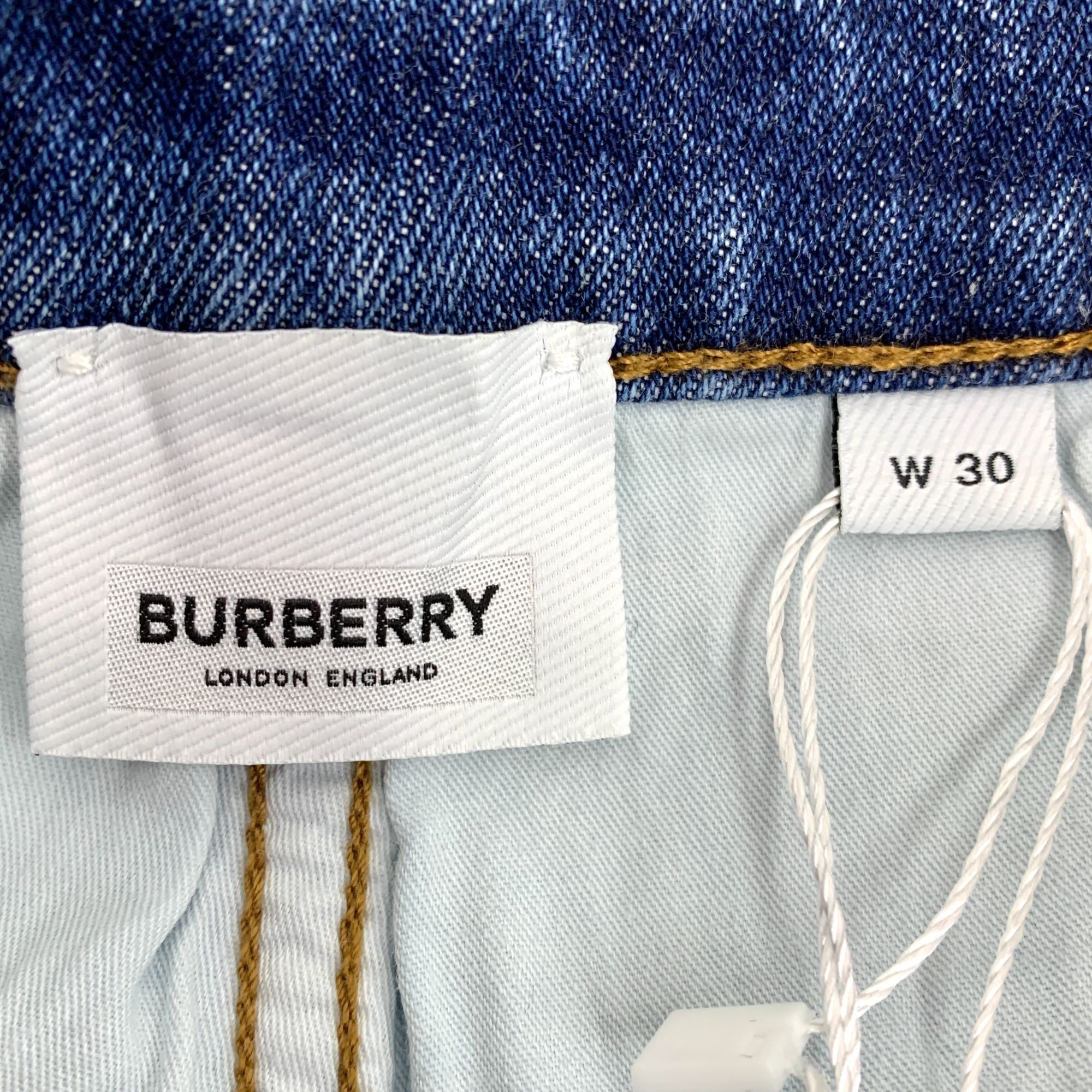 Burberry Burberry London England Skinny Fit W30 Dark Blue Denim Jeans Size 30" / US 8 / IT 44 - 2 Thumbnail