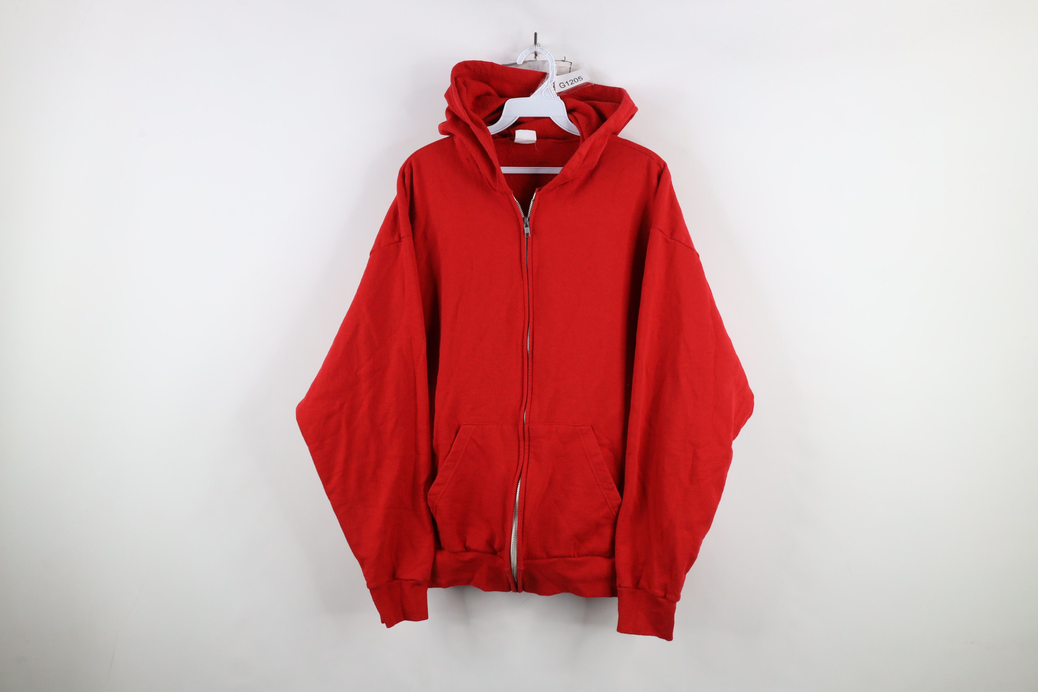 Vintage Vintage 70s 80s Streetwear Full Zip Hoodie Sweatshirt USA Size US XL / EU 56 / 4 - 1 Thumbnail