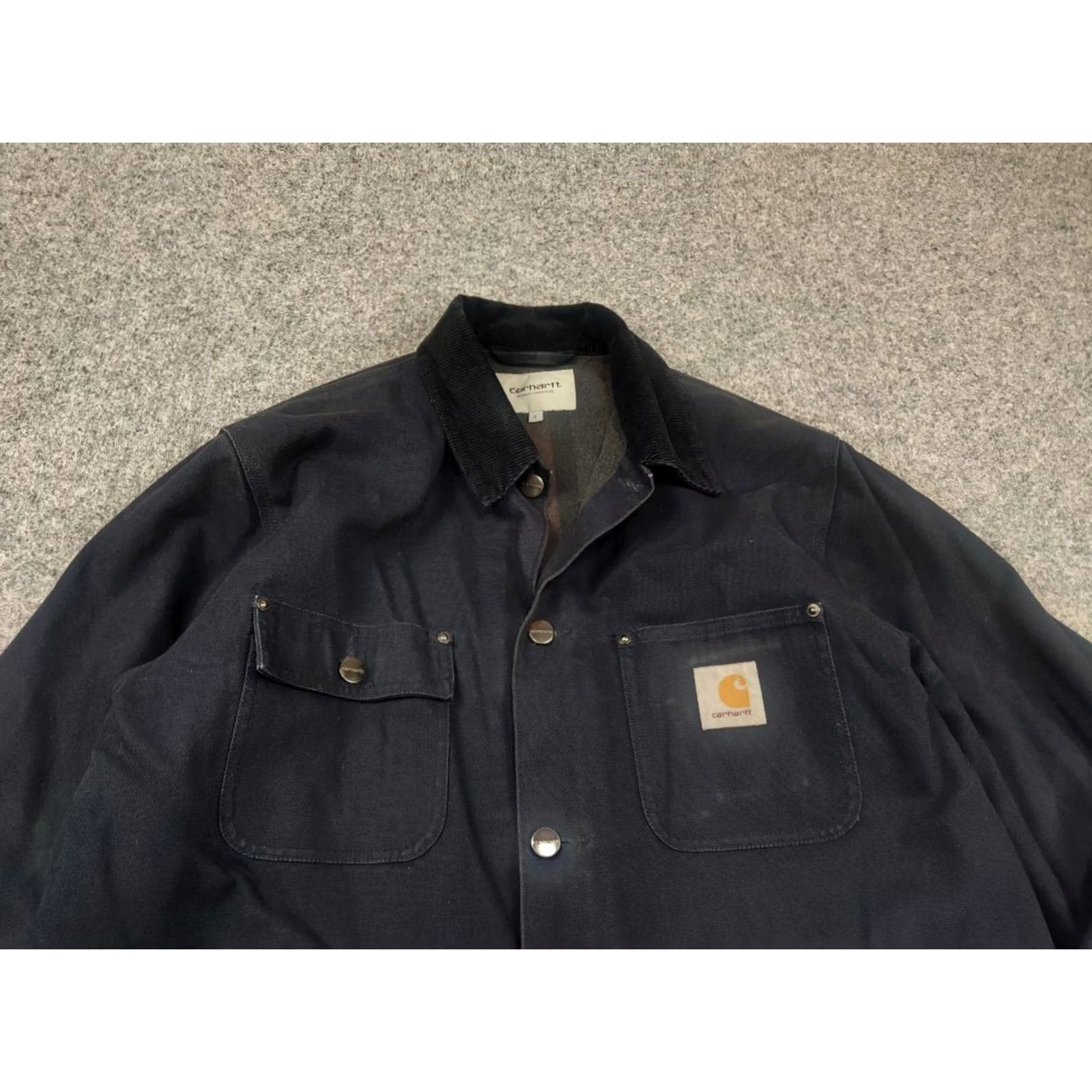 Carhartt VINTAGE Carhartt michigan coat Navy Blue Faded Canvas Linen Pocket Jacket USA Size US L / EU 52-54 / 3 - 4 Thumbnail
