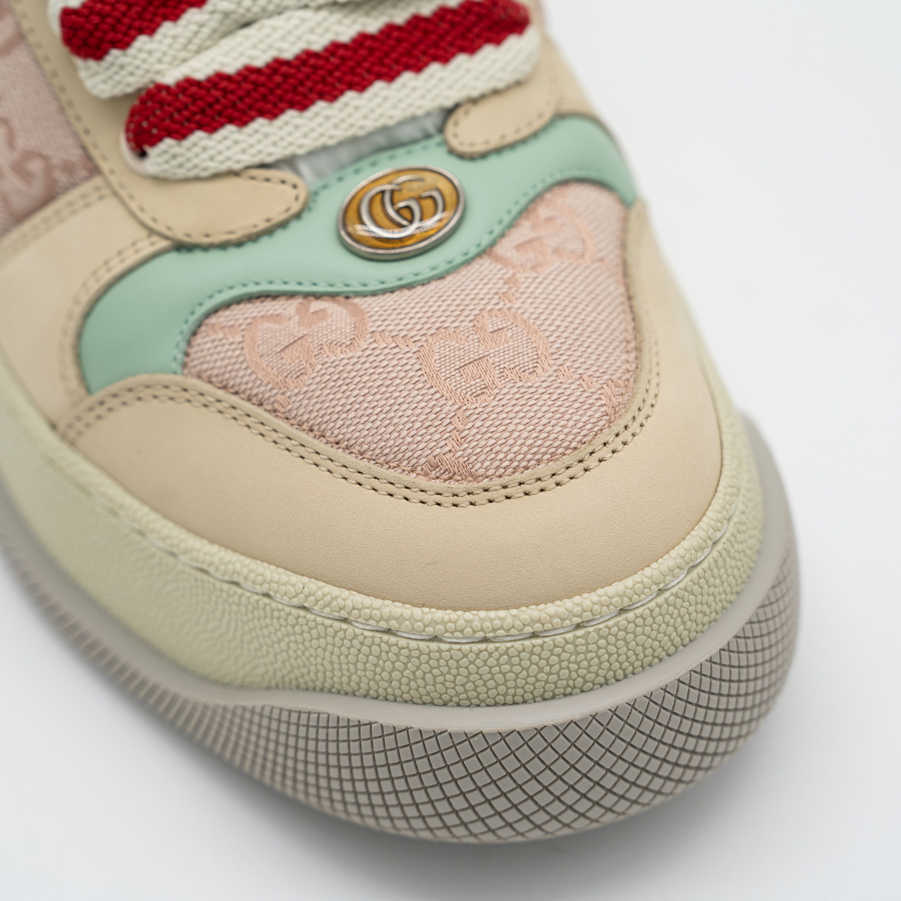 Gucci 9us Gucci Double Screener GG Monogram Beige Pink Sneakers Size US 9 / IT 39 - 7 Thumbnail