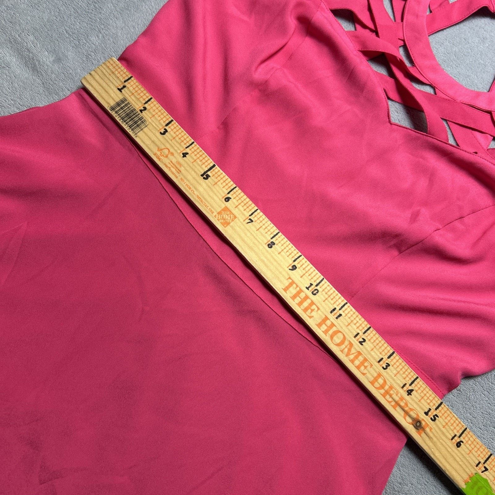 Guess Guess A-Line Dress Sz 8 Hot Pink Back Lace Straps Stretch Size M / US 6-8 / IT 42-44 - 12 Thumbnail