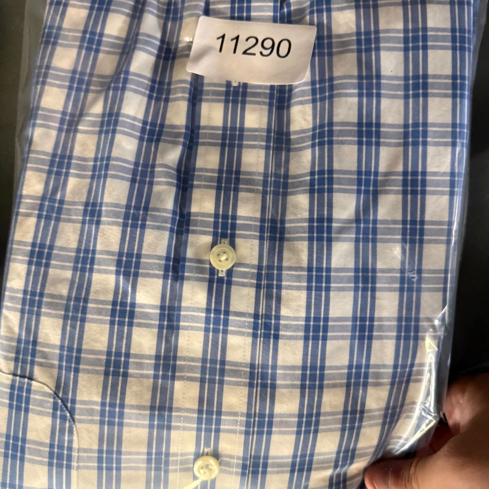 Brooks Brothers Brooks Brothers Shirt Mens Large Blue White Plaid Regent Fit Non Iron Cotton Button-Up Navy Blue Plaid Size US L / EU 52-54 / 3 - 7 Thumbnail