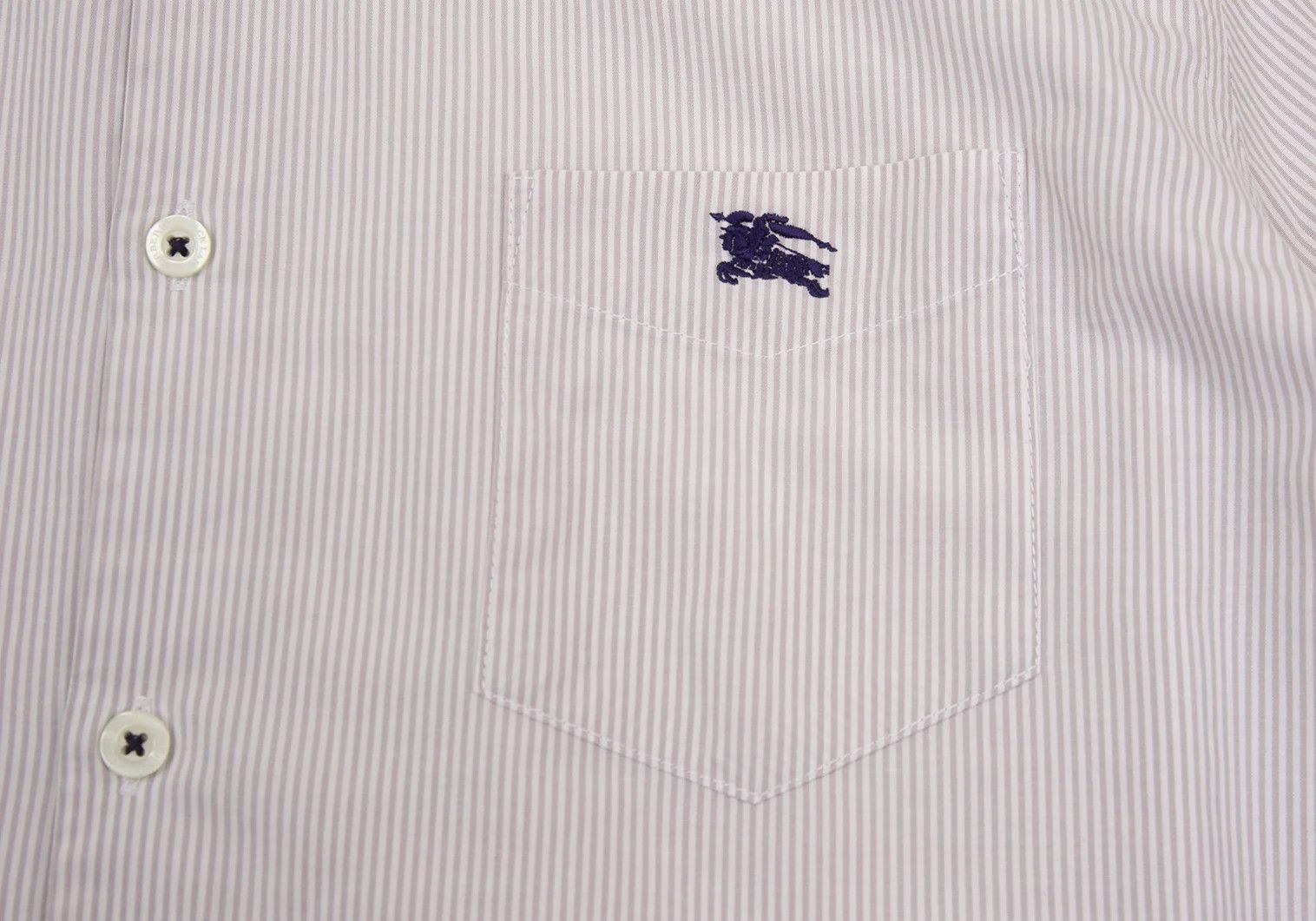 Burberry Cotton Stripe 7/8 Sleeve Shirt in Light Purple Size US S / EU 44-46 / 1 - 6 Thumbnail