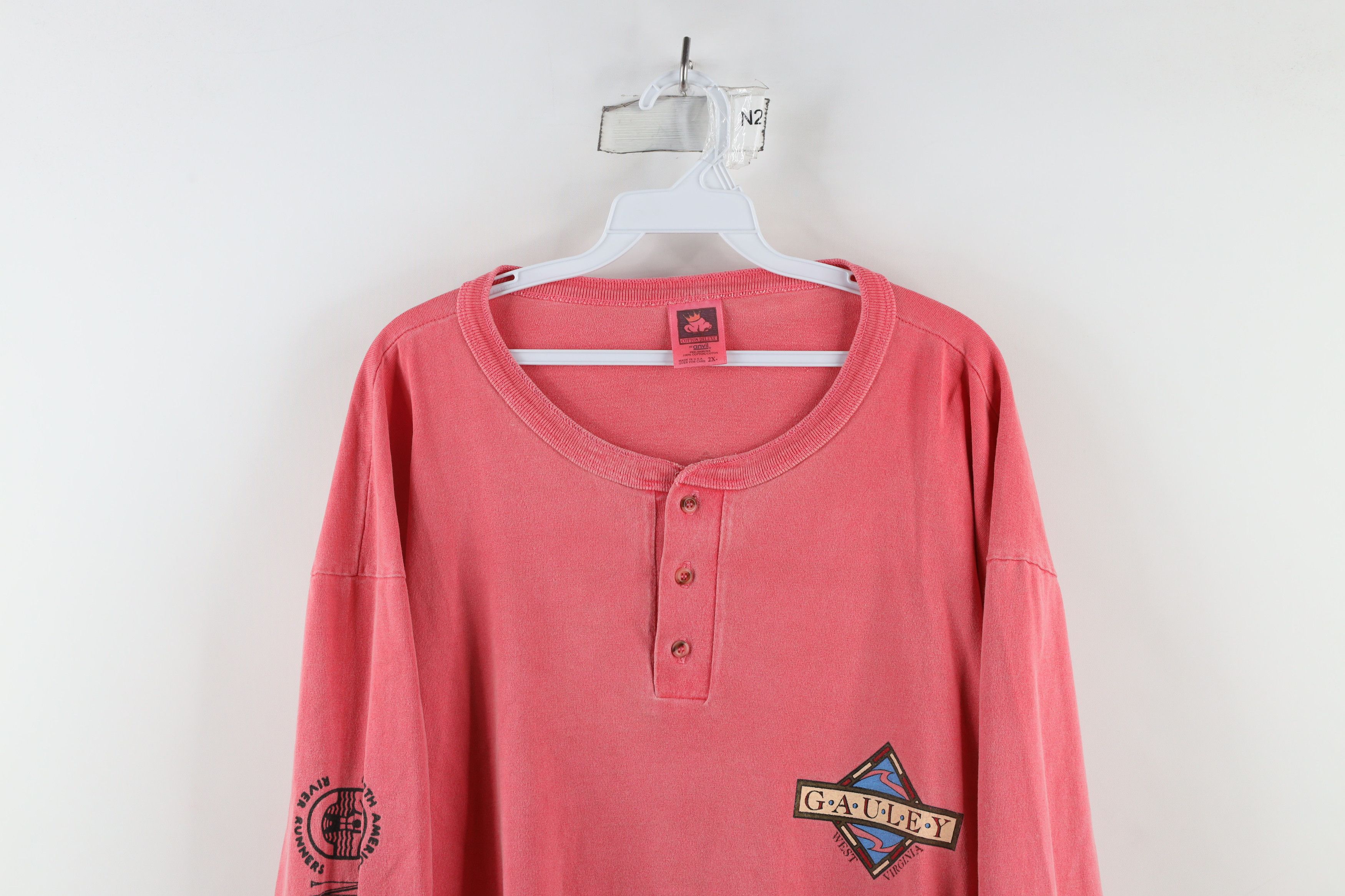 Vintage Vintage 90s American Runners Gauley West Virginia T-Shirt Size US XXL / EU 58 / 5 - 2 Thumbnail