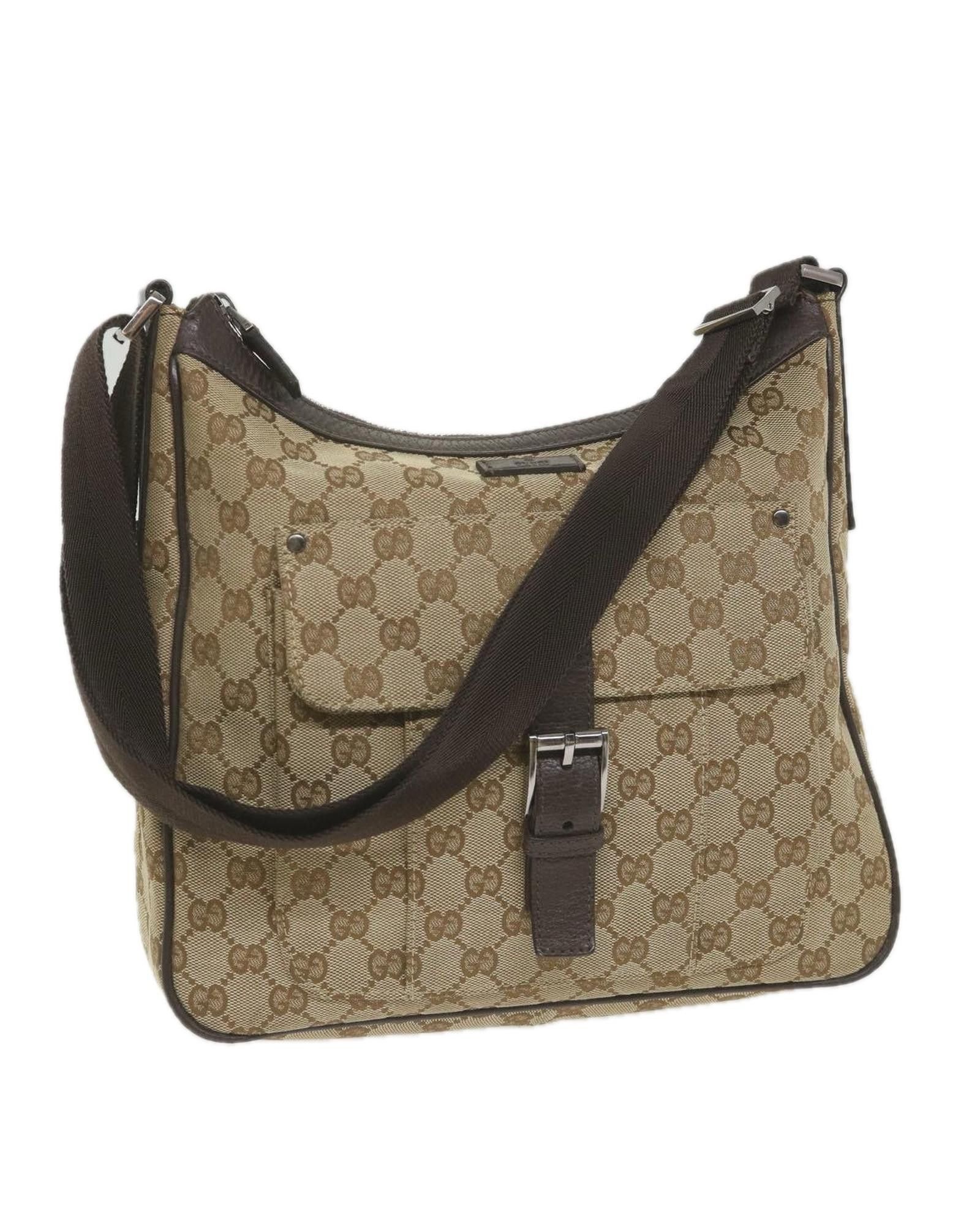 image of Gucci Gg Canvas Shoulder Bag Beige, Women's