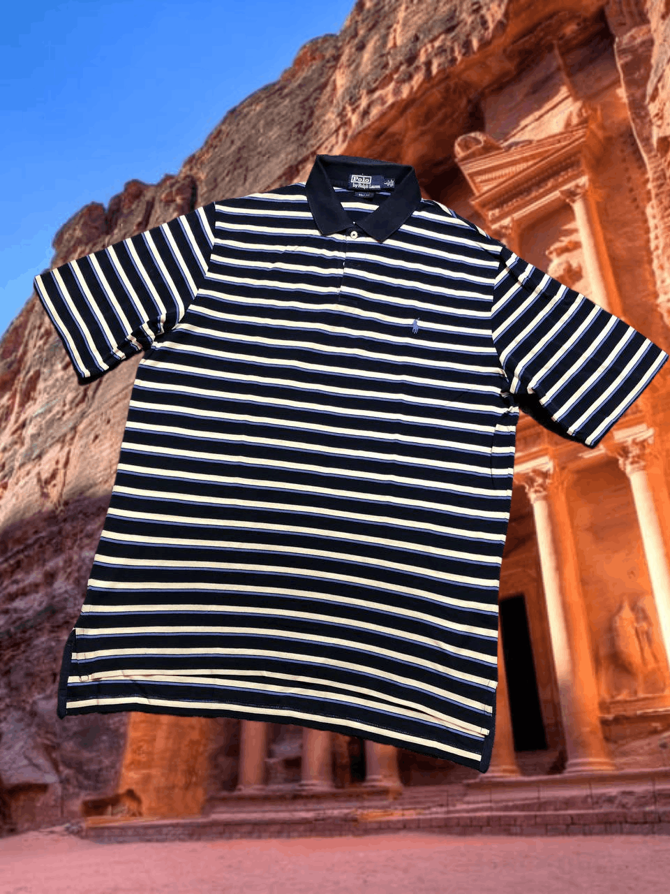 Polo Ralph Lauren Vintage Polo by Ralph Lauren striped T-Shirt Golf fit Y2K Size US L / EU 52-54 / 3 - 1 Thumbnail