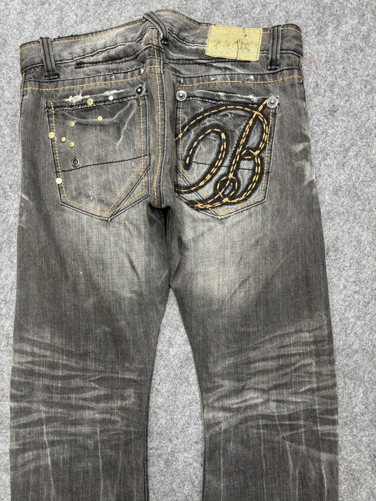 Japanese Brand 💥Twisted Leg💥Back Vtg Trim Co Sick Fades Mild Denim F668 Size US 34 / EU 50 - 15 Thumbnail