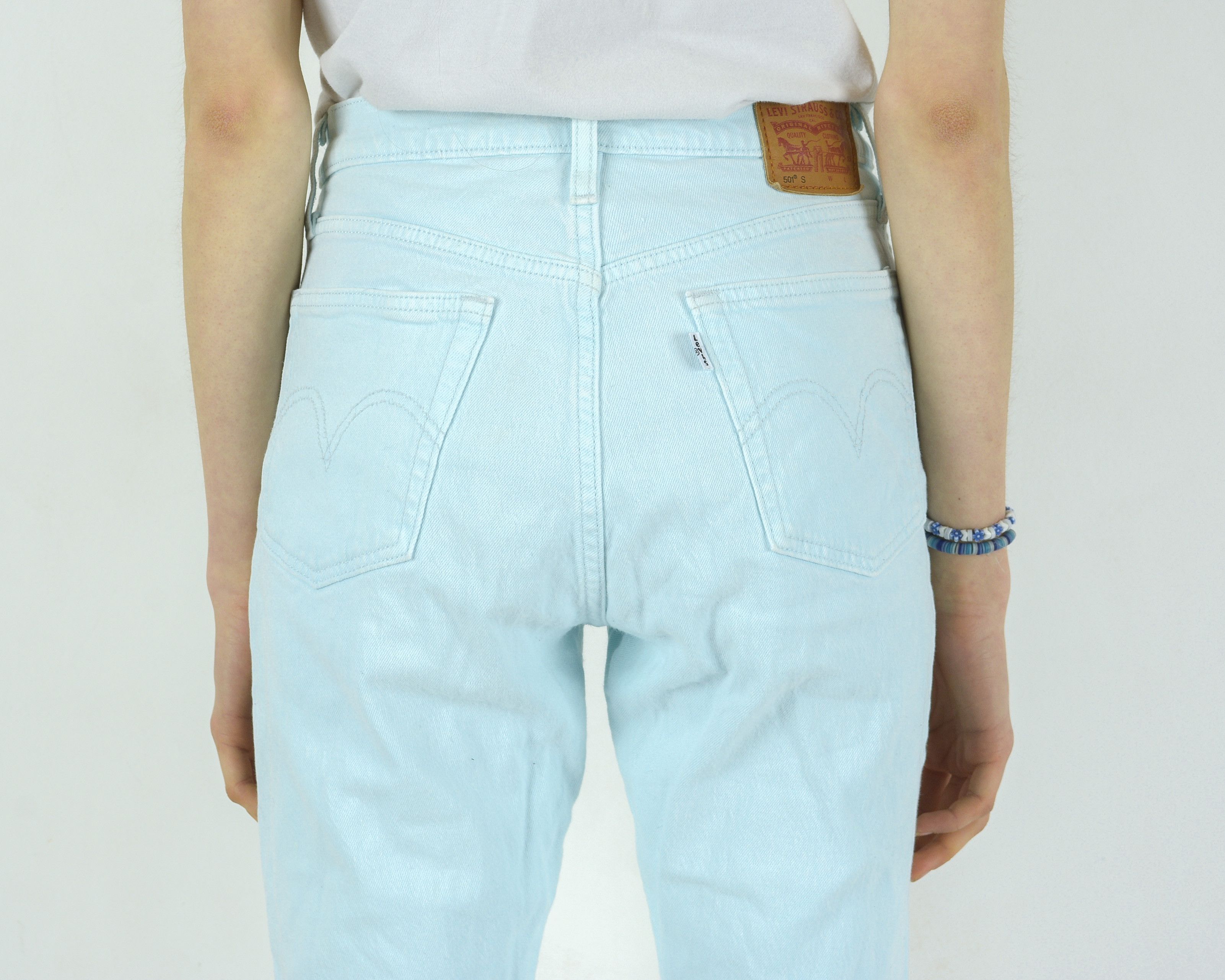 Levi's 501S W26 L32 Skinny Jeans Denim Trousers Pants Button Fly Size 26" / US 2 / IT 38 - 5 Thumbnail