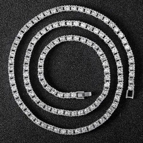 Other 4MM Iced Out tennis Chain Necklace Size ONE SIZE - 1 Thumbnail
