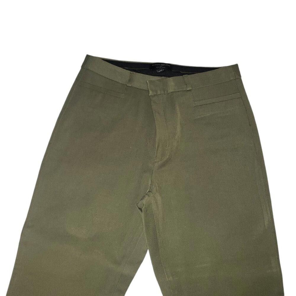 Banana Republic CT1790 Banana Republic High Rise Sloan Olive Pant 10 Size 32" / US 10 / IT 46 - 2 Thumbnail