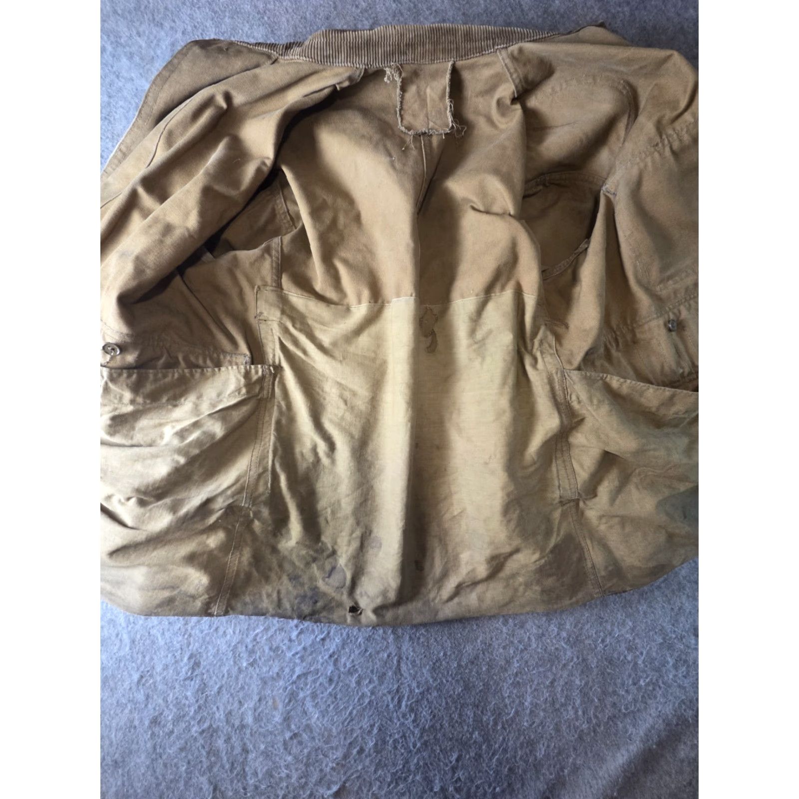 Vintage VINTAGE Mens Duck Hunting Brown Canvas Jacket XL Distressed 1930s USA Cotton Unbranded Look Basic Jacket Mens Size US XL / EU 56 / 4 - 3 Thumbnail