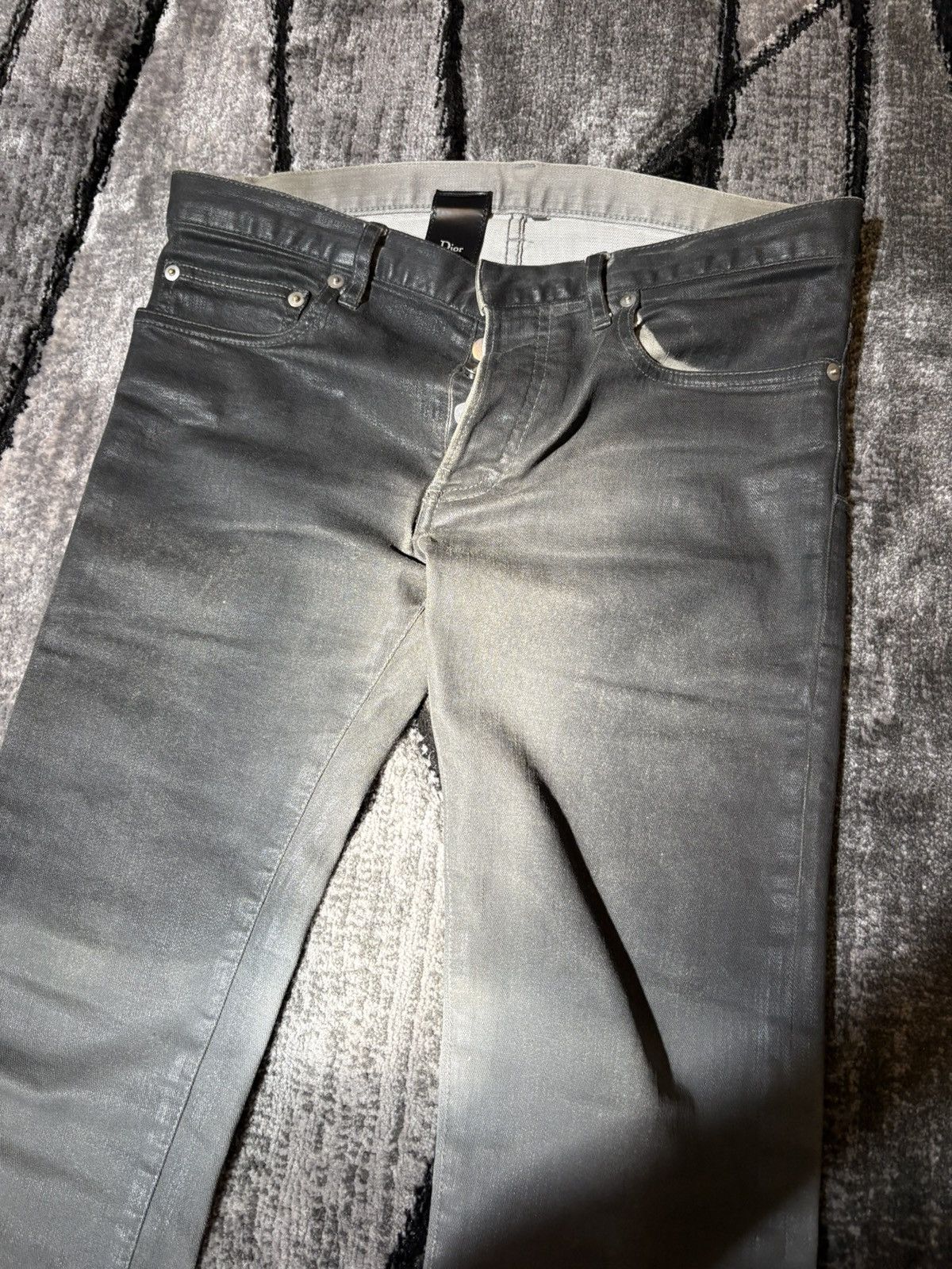 Dior Dior Waxed Gradient Dip Dye Jeans by Kris Van Assche Size US 30 / EU 46 - 2 Thumbnail