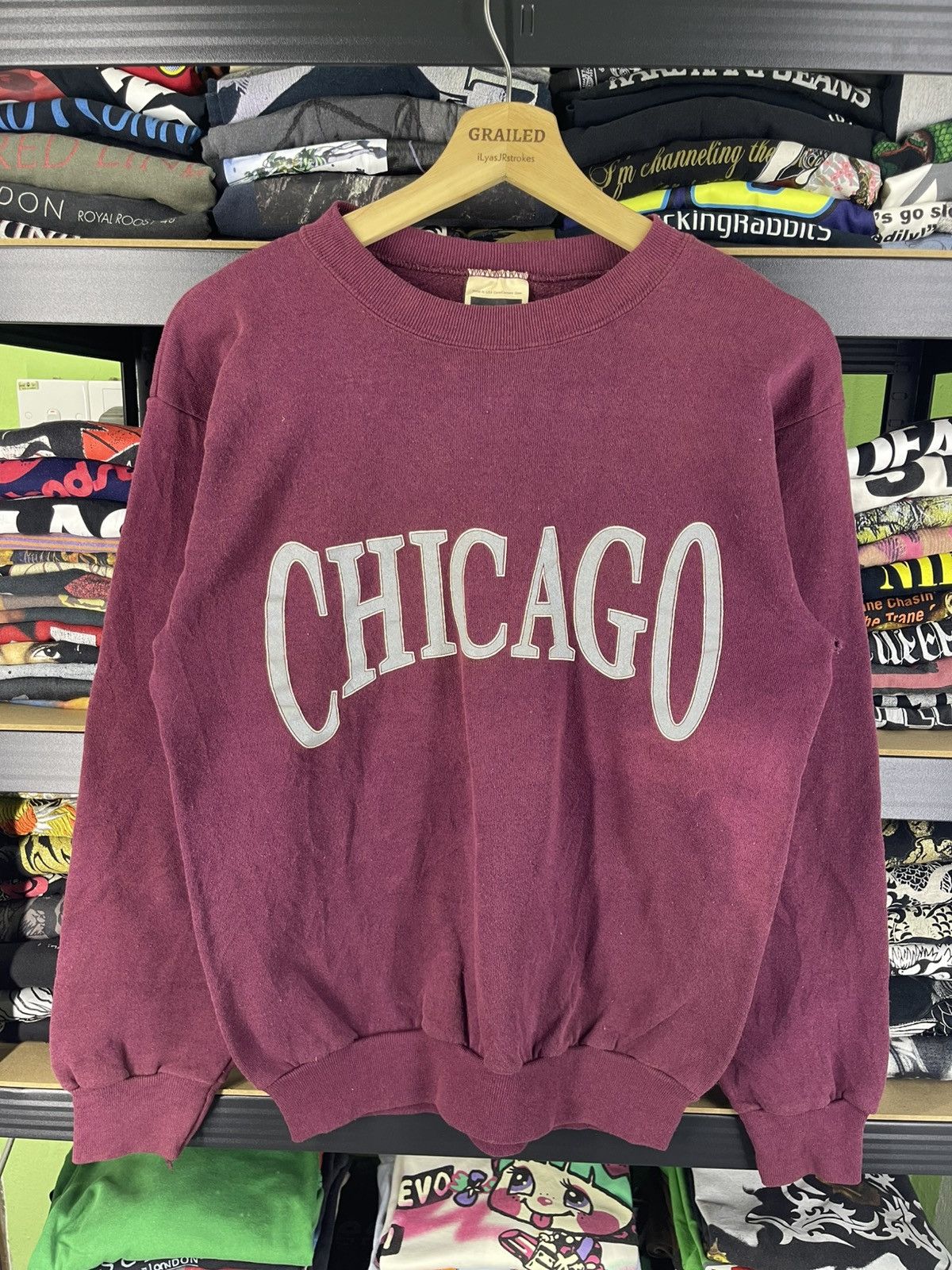 Universal Overall Chicago Vintage 90's Chicago Spellout Sweatshirt Size US M / EU 48-50 / 2 - 2 Thumbnail