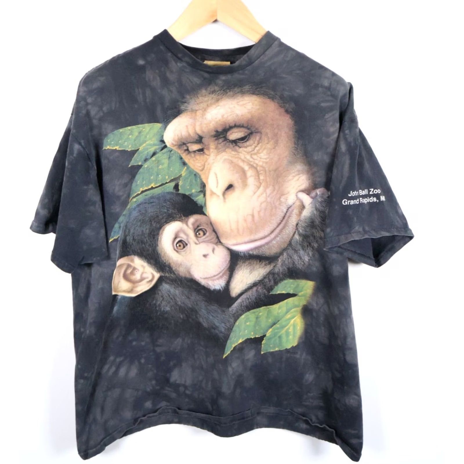 The Mountain VINTAGE The Mountain T-Shirt Adult 2XL Gray Tie Dye Monkey Michigan Zoo Shirt Mens Size US XL / EU 56 / 4 - 2 Thumbnail