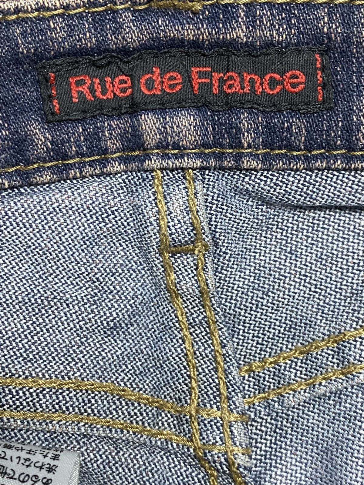 Hypebeast Japanese Brand 90’s Vibe Rue de France Fade Blue Flare Jeans Size US 29 - 11 Thumbnail