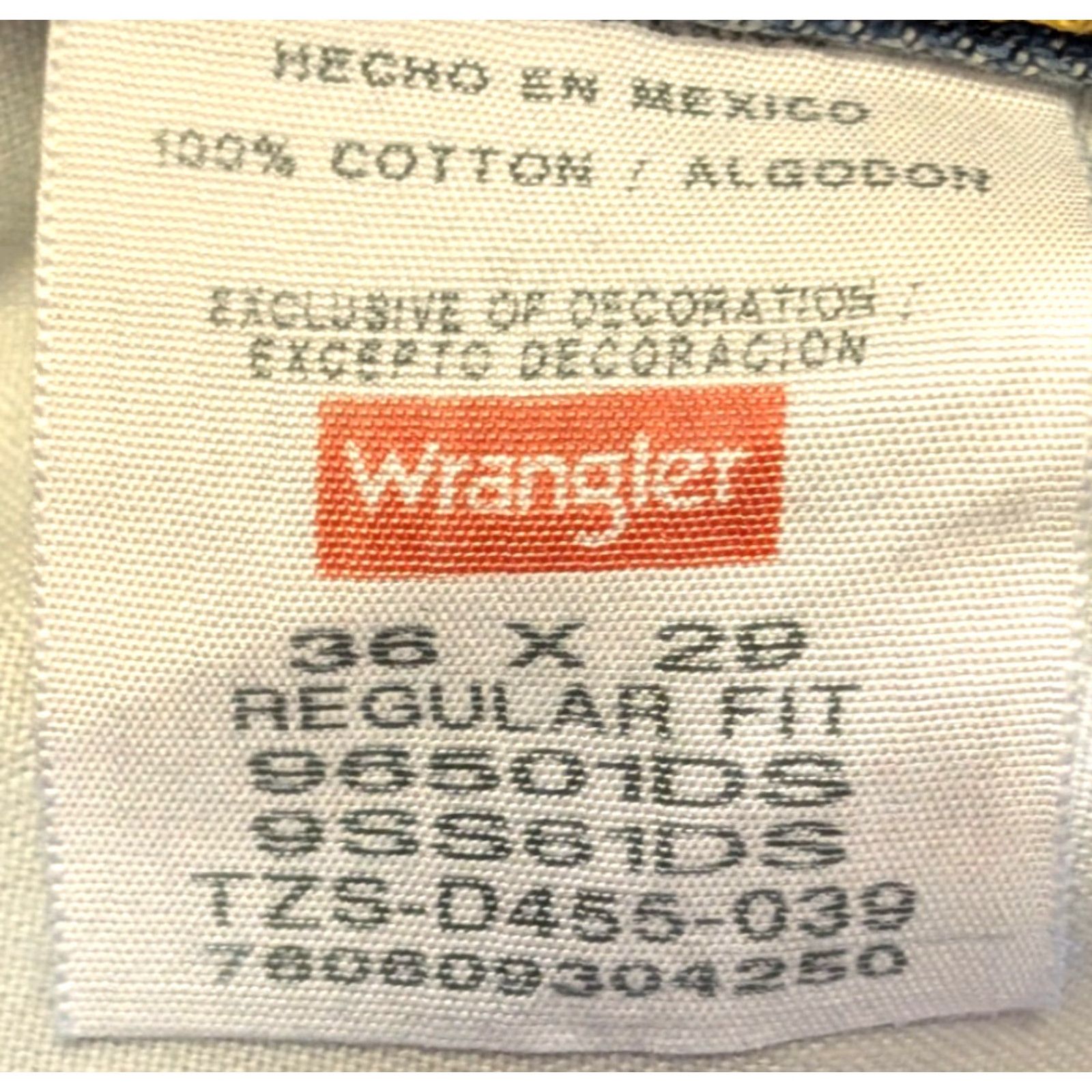 Wrangler VINTAGE Wrangler Five Star Cotton Regular Fit Denim Blue Jeans Mens 96501DS 36x29 Size US 36 / EU 52 - 5 Thumbnail