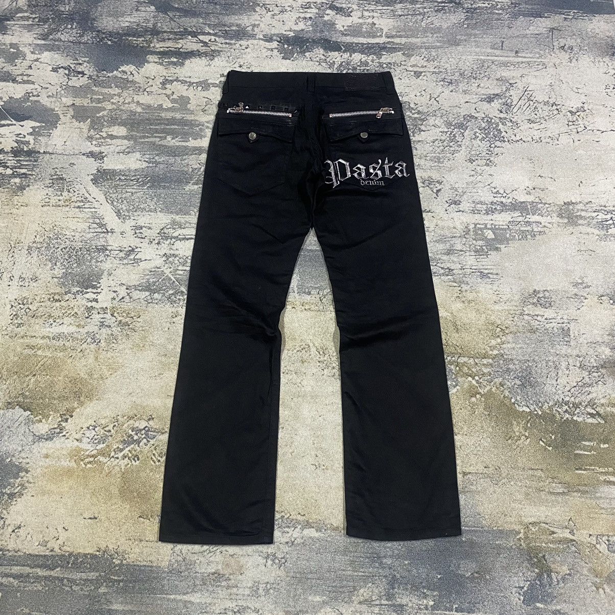 14th Addiction × If Six Was Nine × Japanese Brand Vtg Pasta Denim Zipper Flare Pants Size US 30 / EU 46 - 1 Thumbnail