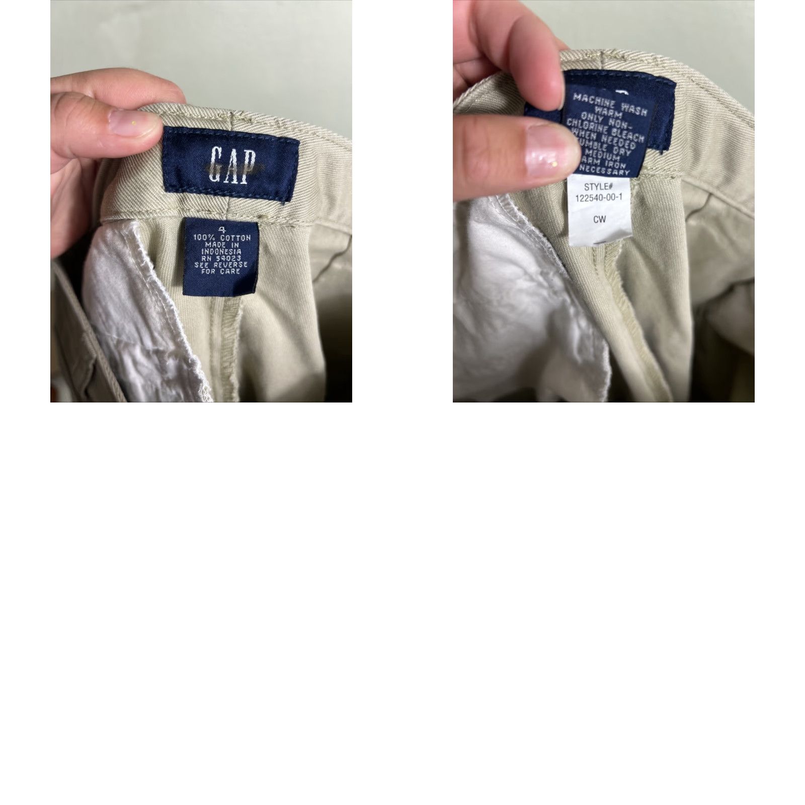 Gap Gap Khaki Pants Women 4 Beige 28x29 Y2K Size 27" / US 4 / IT 40 - 9 Thumbnail
