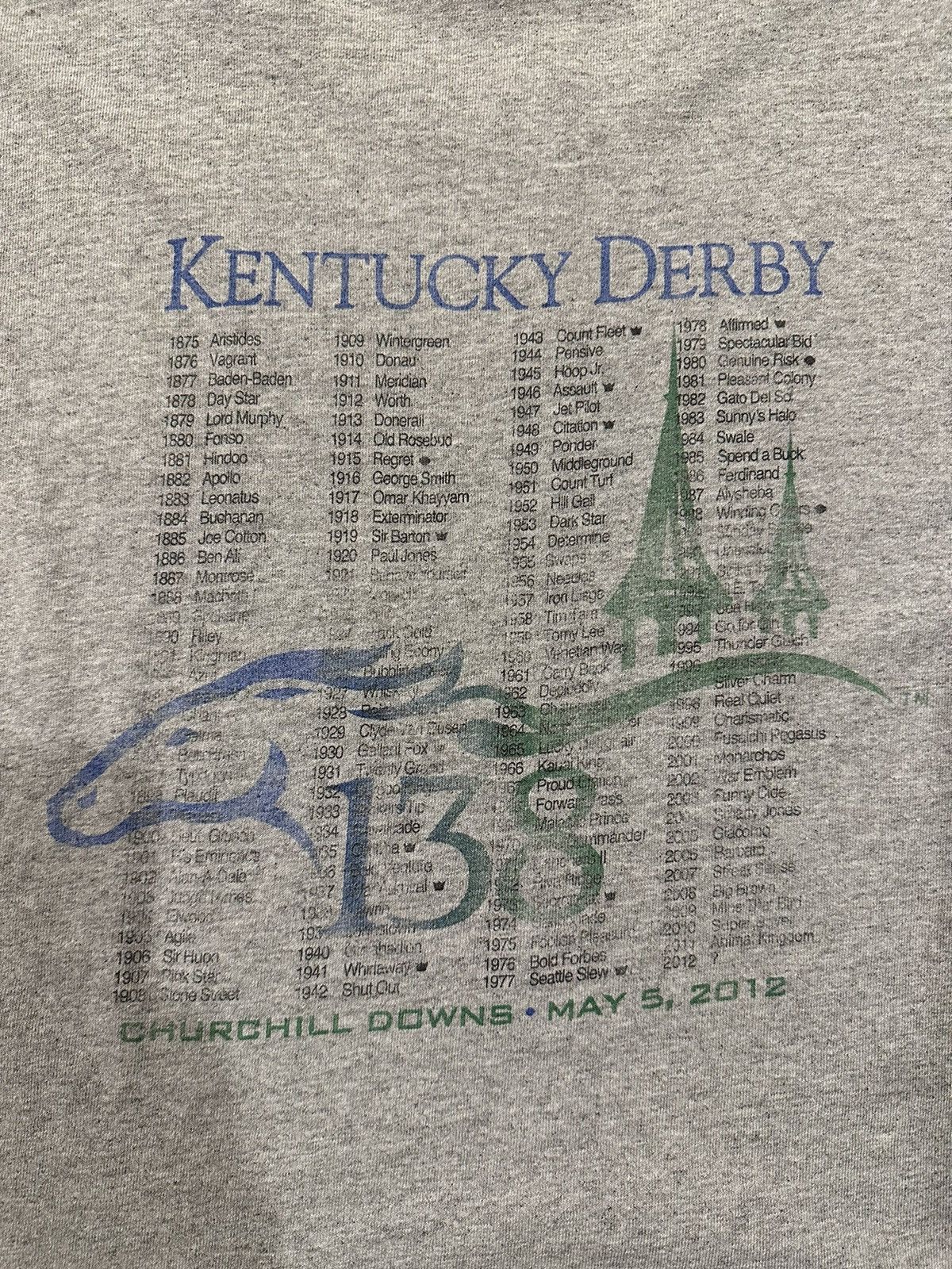 Gildan × Vintage Vintage Kentucky Derby 2016 Churchill Downs Race T-Shirt Size US L / EU 52-54 / 3 - 10 Thumbnail