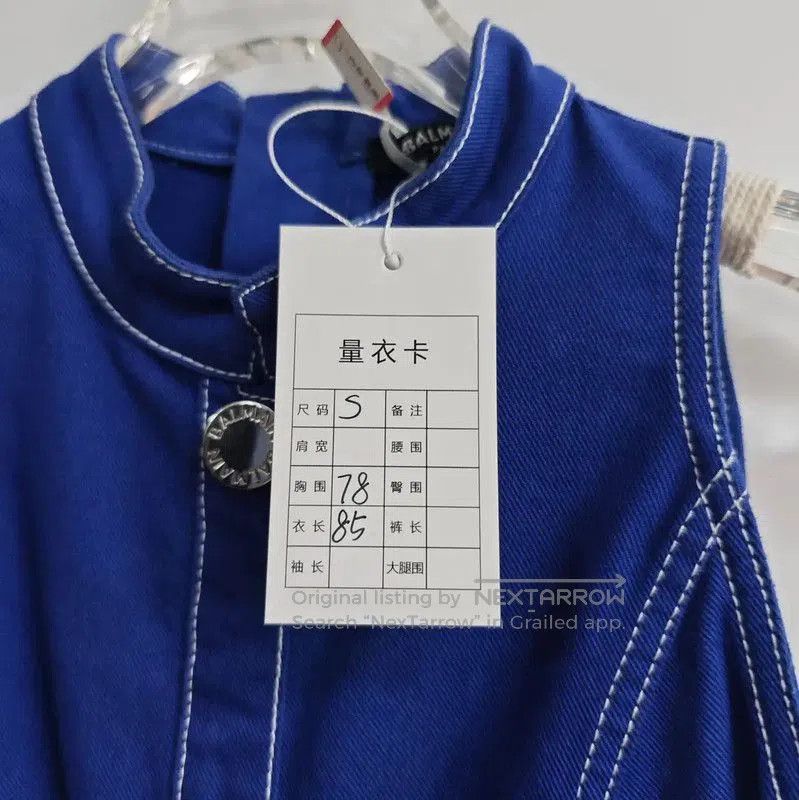 Balmain Balmain Women's Blue Cotton Dress . Size M / US 6-8 / IT 42-44 - 8 Thumbnail