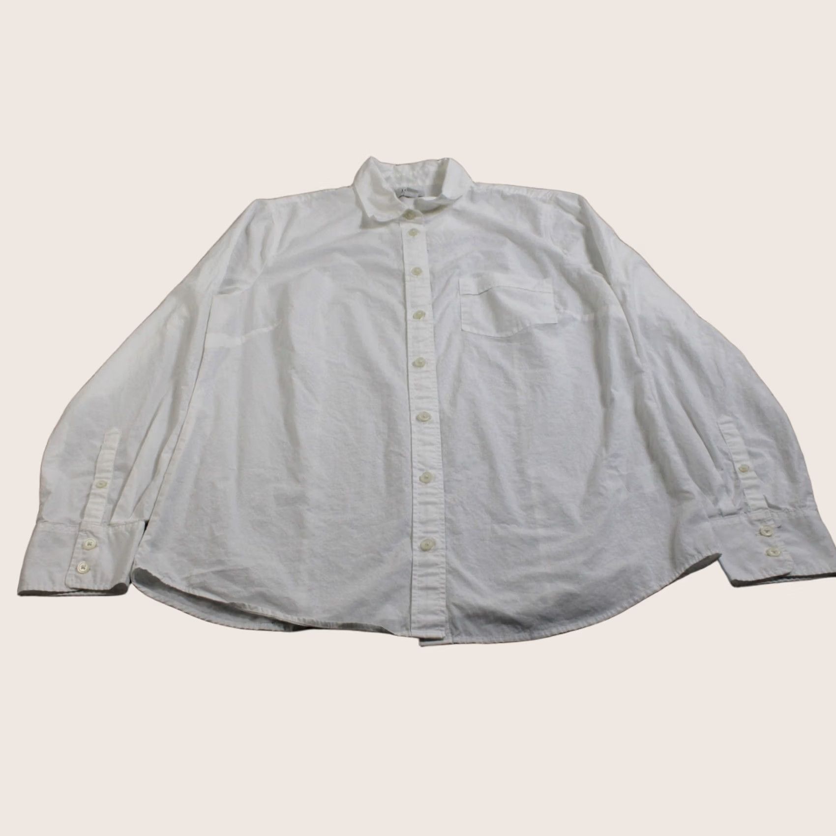 J.Crew J Crew Shirt Mens Medium White Solid Button Long Sleeve Cotton Office Heritage Size US M / EU 48-50 / 2 - 1 Thumbnail