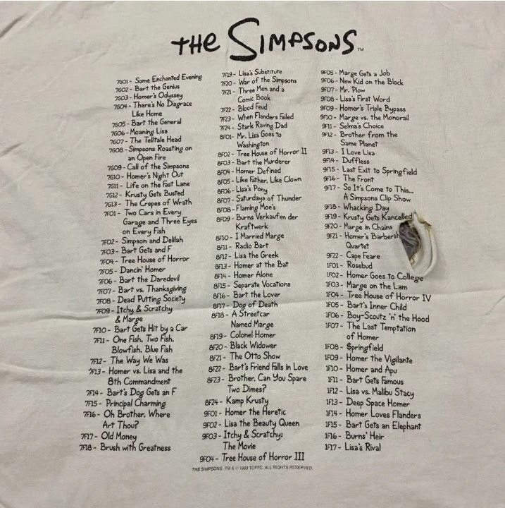 The Simpsons Distressed vintage the Simpsons tv 100 series film movie Size US XL / EU 56 / 4 - 5 Thumbnail