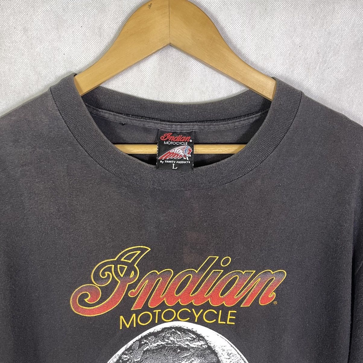 Indian Motorcycle Rare! 90s Vintage Indian Motorcycle Apache Head Fades Tshirt Size US L / EU 52-54 / 3 - 3 Thumbnail