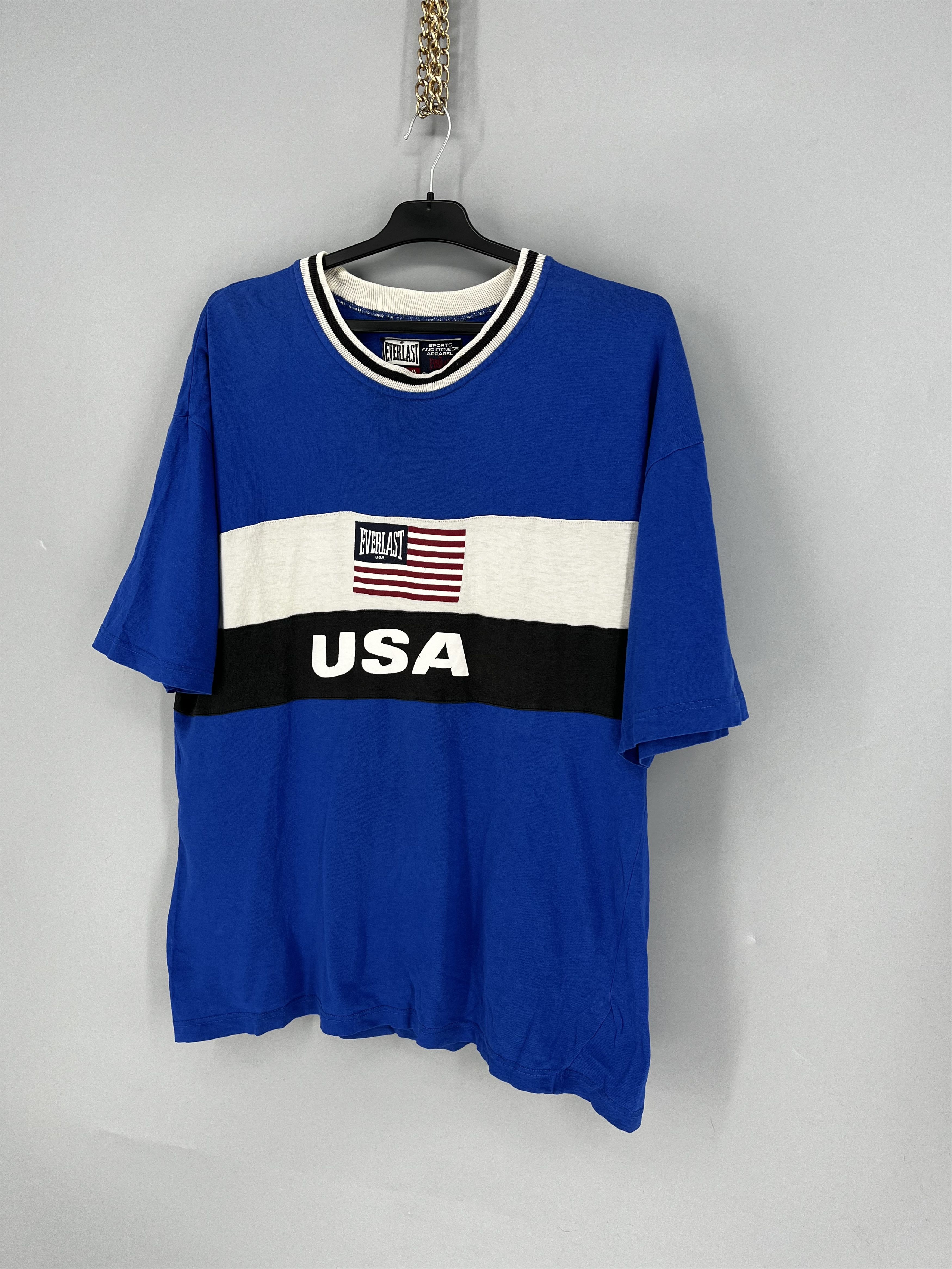 Everlast Vintage 80s Everlast Team USA Ringer Graphic T shirt Adult Size US XL / EU 56 / 4 - 3 Thumbnail