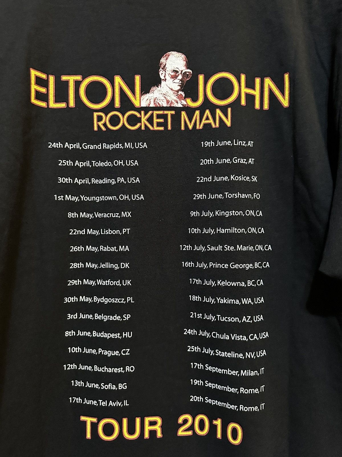 Band Tees × Vintage Vintage Elton John Rocket Man Tour T Shirt Size US XL / EU 56 / 4 - 5 Thumbnail