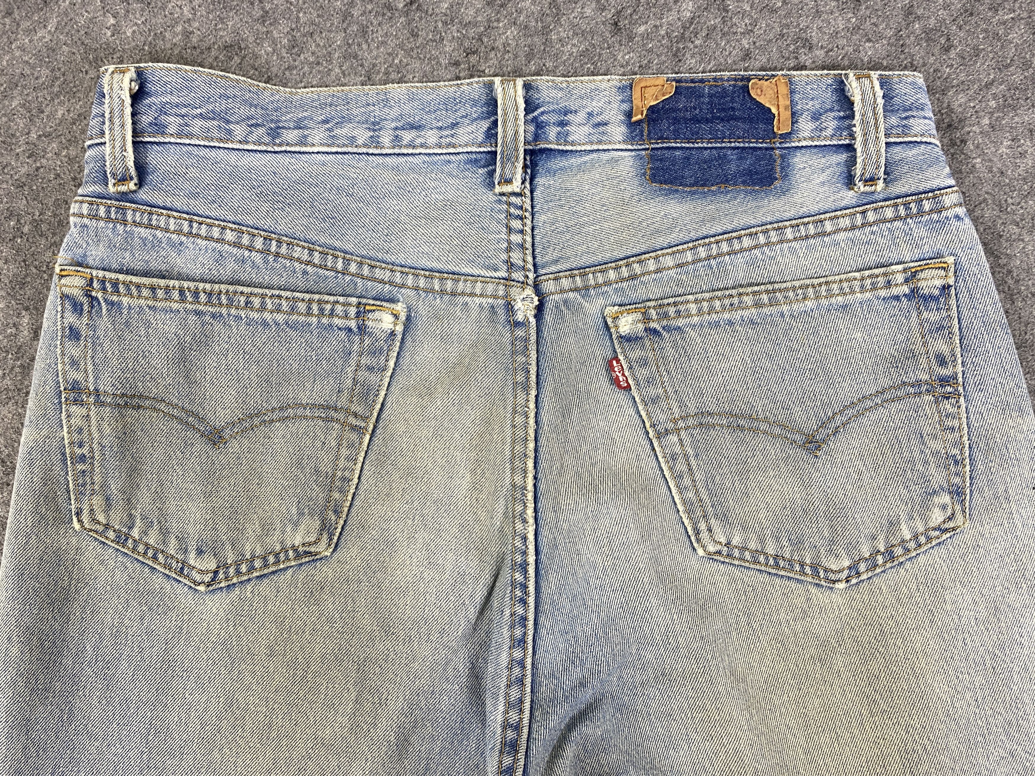 Japanese Brand Dirty Light Blue Vintage Levis 501 USA Jeans 33x29 - JN3176 Size US 33 - 4 Thumbnail