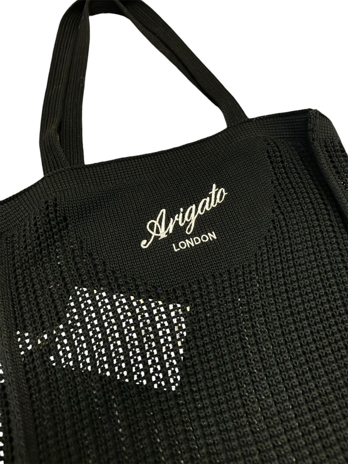 Axel Arigato AXEL ARIGATO Black Grid Shopper Tote Size ONE SIZE - 4 Thumbnail