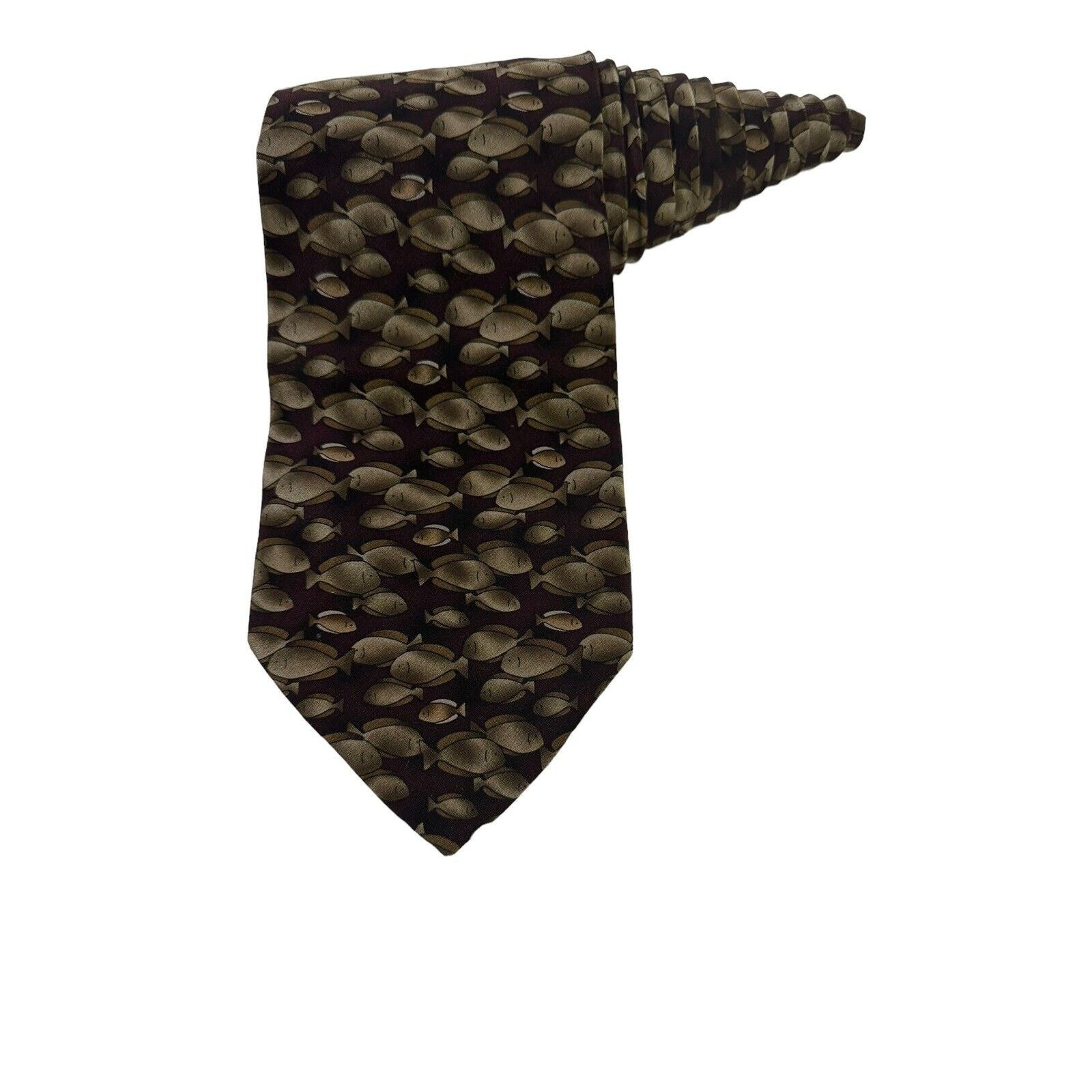 Other Ties To Nature Fish Vintage Novelty 100% Silk Necktie Size ONE SIZE - 1 Thumbnail