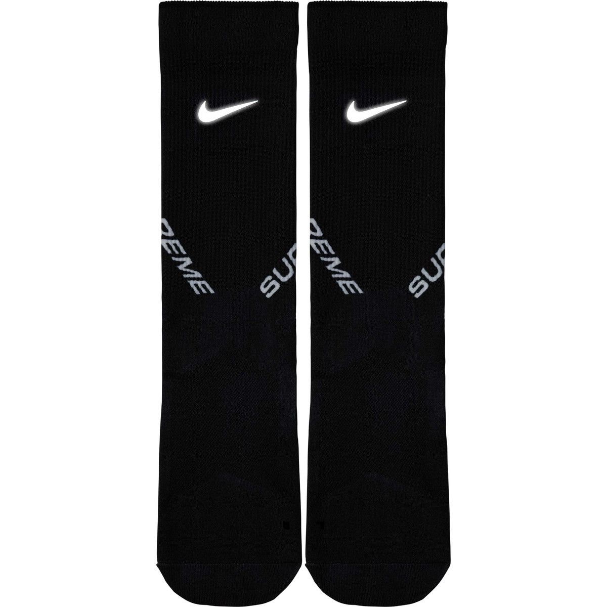 Nike × Supreme Supreme Nike Crew Socks (Black) (Size 10-11.5) Size ONE SIZE - 2 Thumbnail