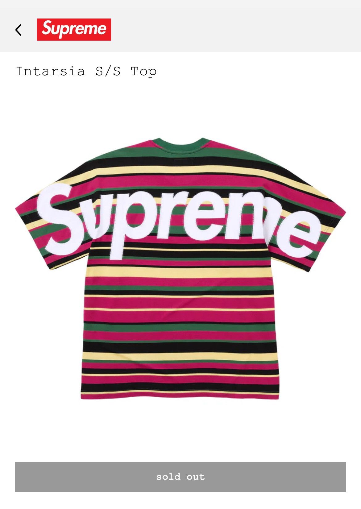 Supreme Supreme Intarsia S/S Top Tee | Grailed
