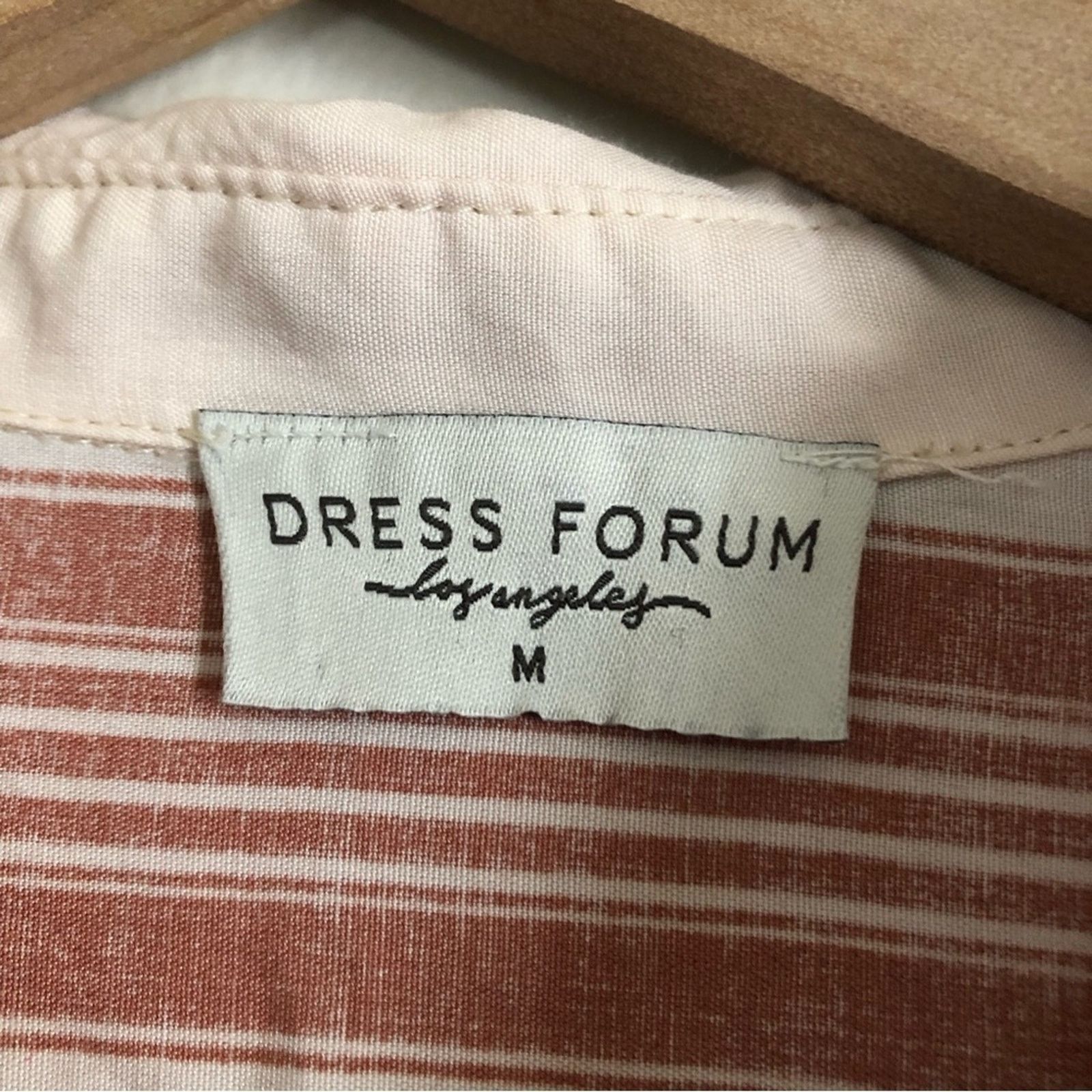 Other Dress Forum Red Ivory Stripe Button Up Blouse Shirt Top Size M / US 6-8 / IT 42-44 - 2 Thumbnail