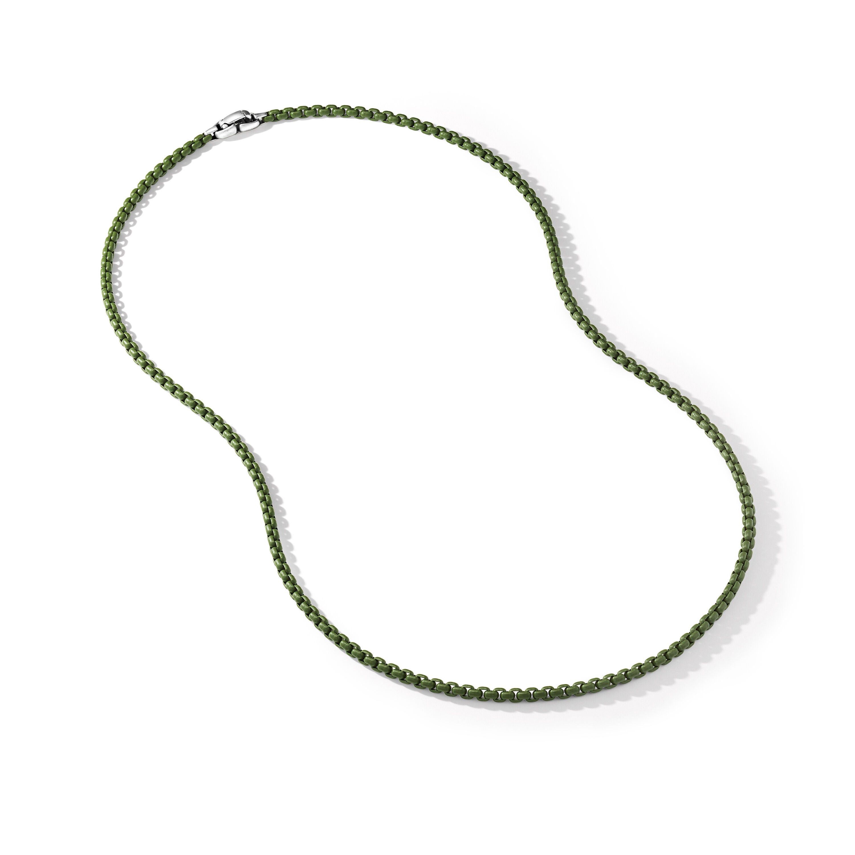 David Yurman o1w1db10526 CH0443M Size:6/Chain Necklace in Silver/Green Size ONE SIZE - 3 Thumbnail