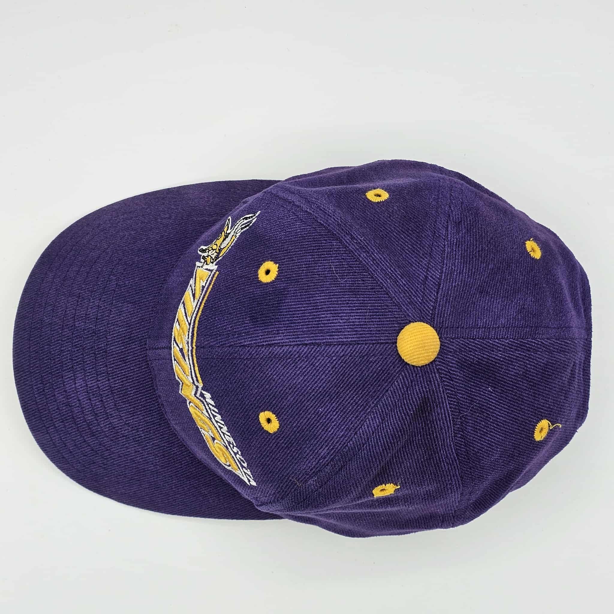 NFL Minnesota Vikings Vintage 90s Logo Athletic Snapback Hat Size ONE SIZE - 4 Thumbnail