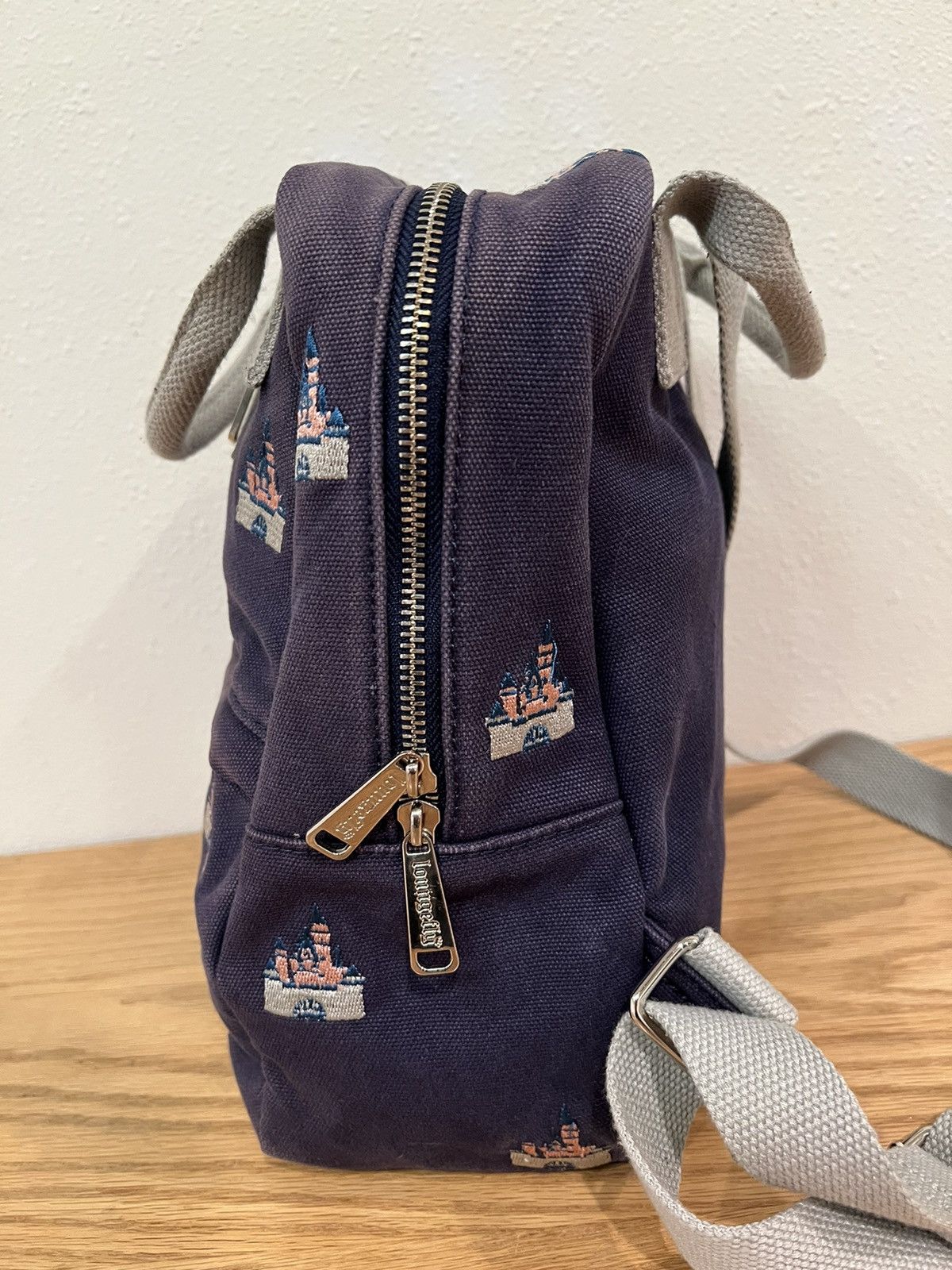 Disney Retired Disney Parks Loungefly Castle Canvas Backpack Size ONE SIZE - 3 Thumbnail