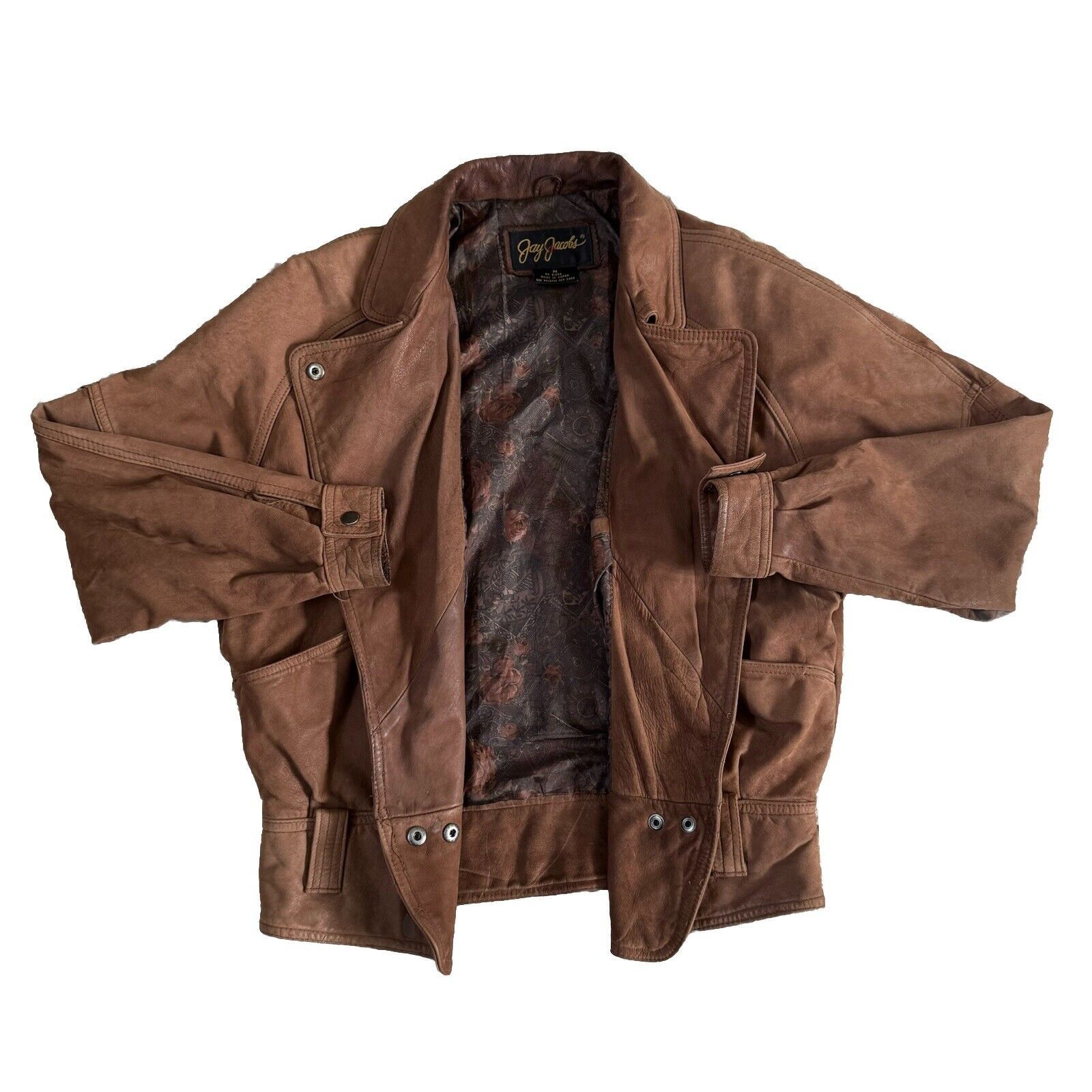Other Vintage Jay Jacobs Nylon Leather Jacket Size Medium Genuine Size M / US 6-8 / IT 42-44 - 2 Thumbnail
