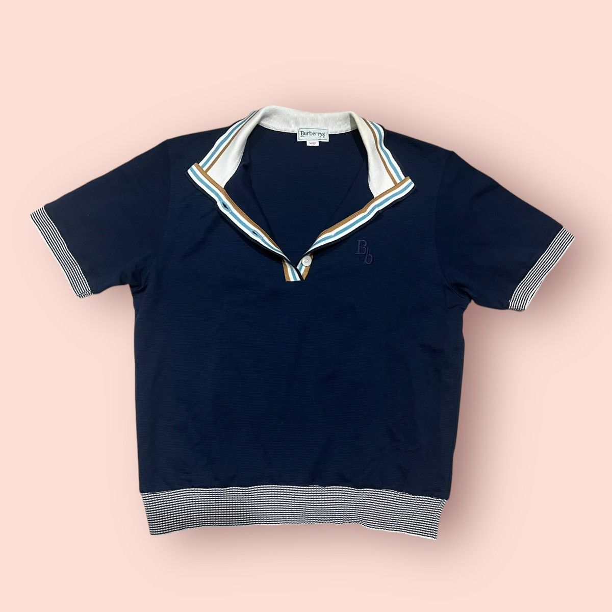 Burberry VINTAGE BURBERRYS REED RINGER CROP POLO SHIRT Size US M / EU 48-50 / 2 - 11 Thumbnail