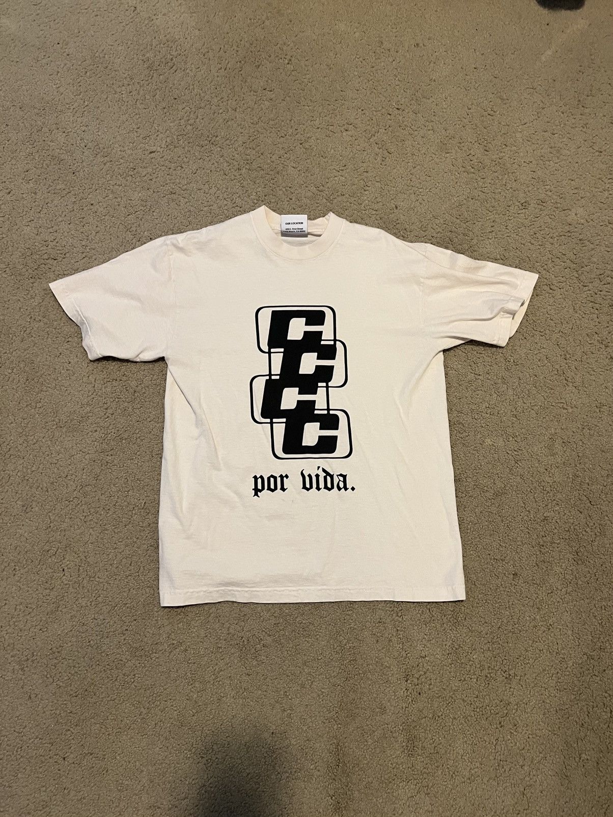 Other Cutthroat LA Por Vida Cream Tee Size US M / EU 48-50 / 2 - 1 Thumbnail
