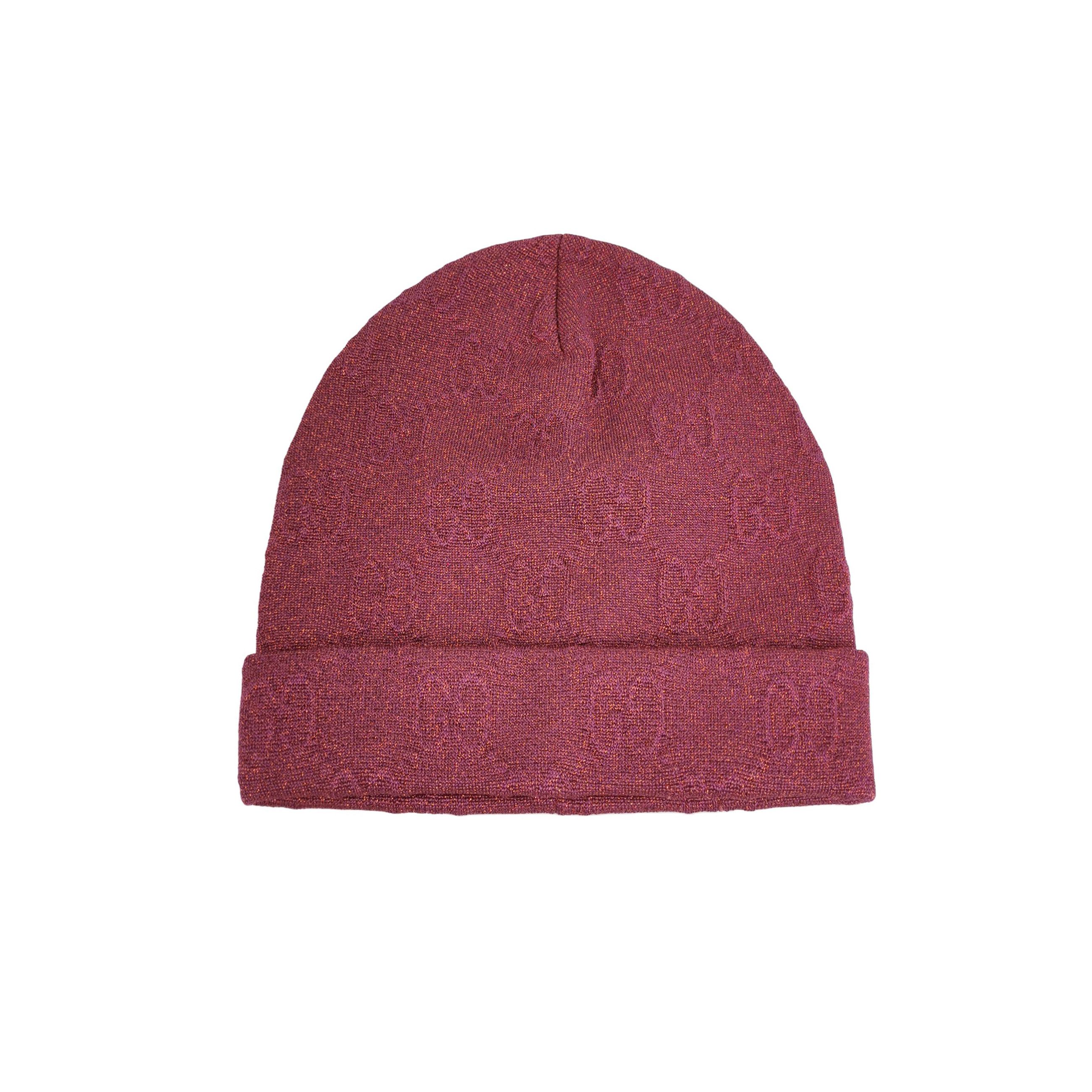 Gucci Gucci Metallic GG Logo Beanie M Size ONE SIZE - 1 Thumbnail