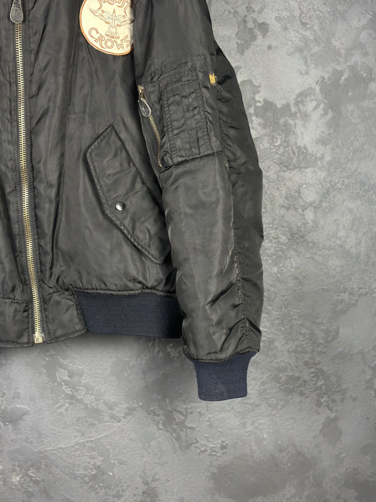 Vintage Vintage Buster Night Crows MA-1 Bomber Jacket Size US XL / EU 56 / 4 - 6 Thumbnail