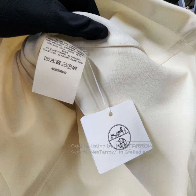 Hermes Hermes White nylon knit dress Size XS / US 0-2 / IT 36-38 - 5 Thumbnail