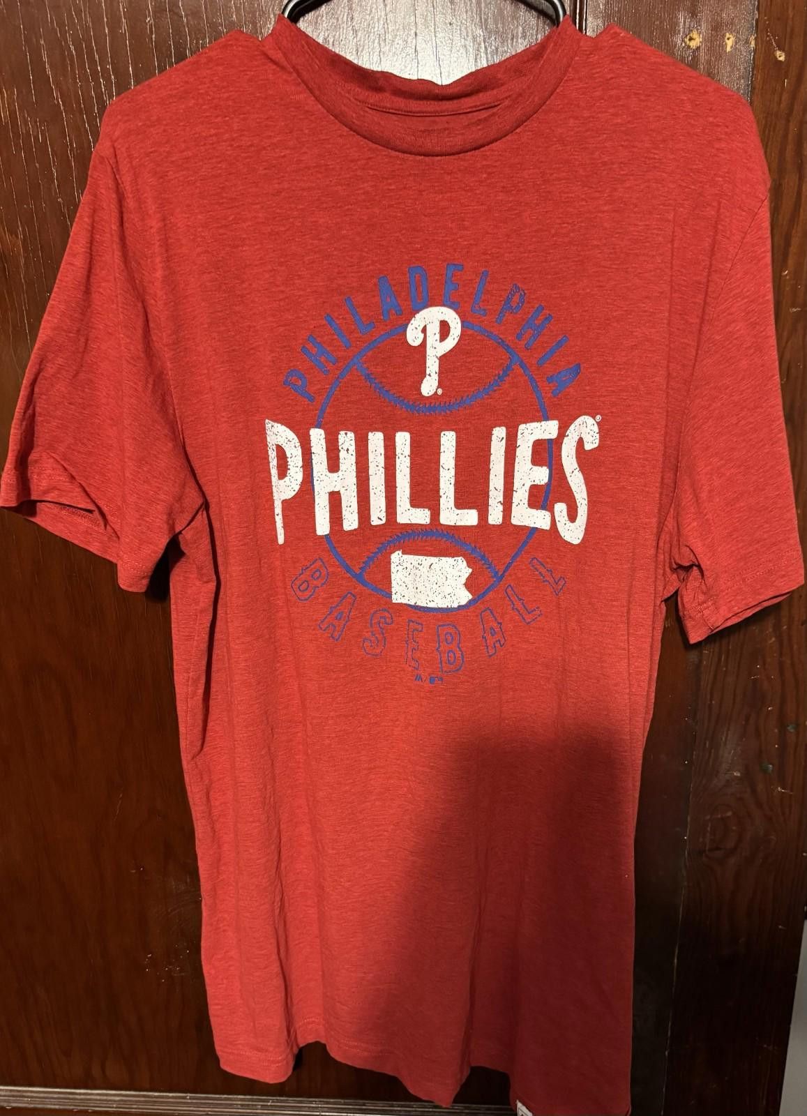 Majestic Philadelphia Phillies Majestic Tee Red Men's Size L Size ONE SIZE - 1 Thumbnail